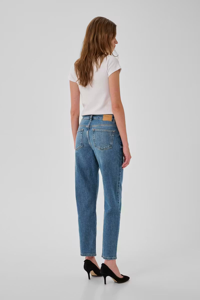 My Essential Wardrope Jeans - The Mommy High Tapered Jeans i Medium Blue Retro Wash