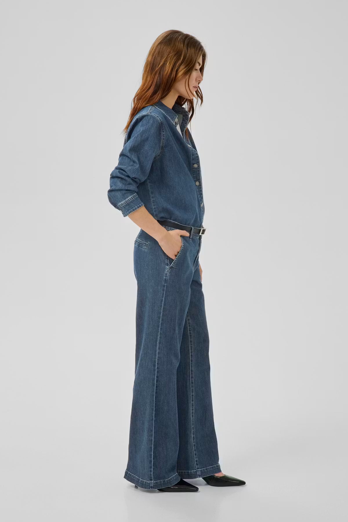 My Essential Wardrope Jeans - The Lara Wide 30 Jeans i 115 Dark Blue Wash