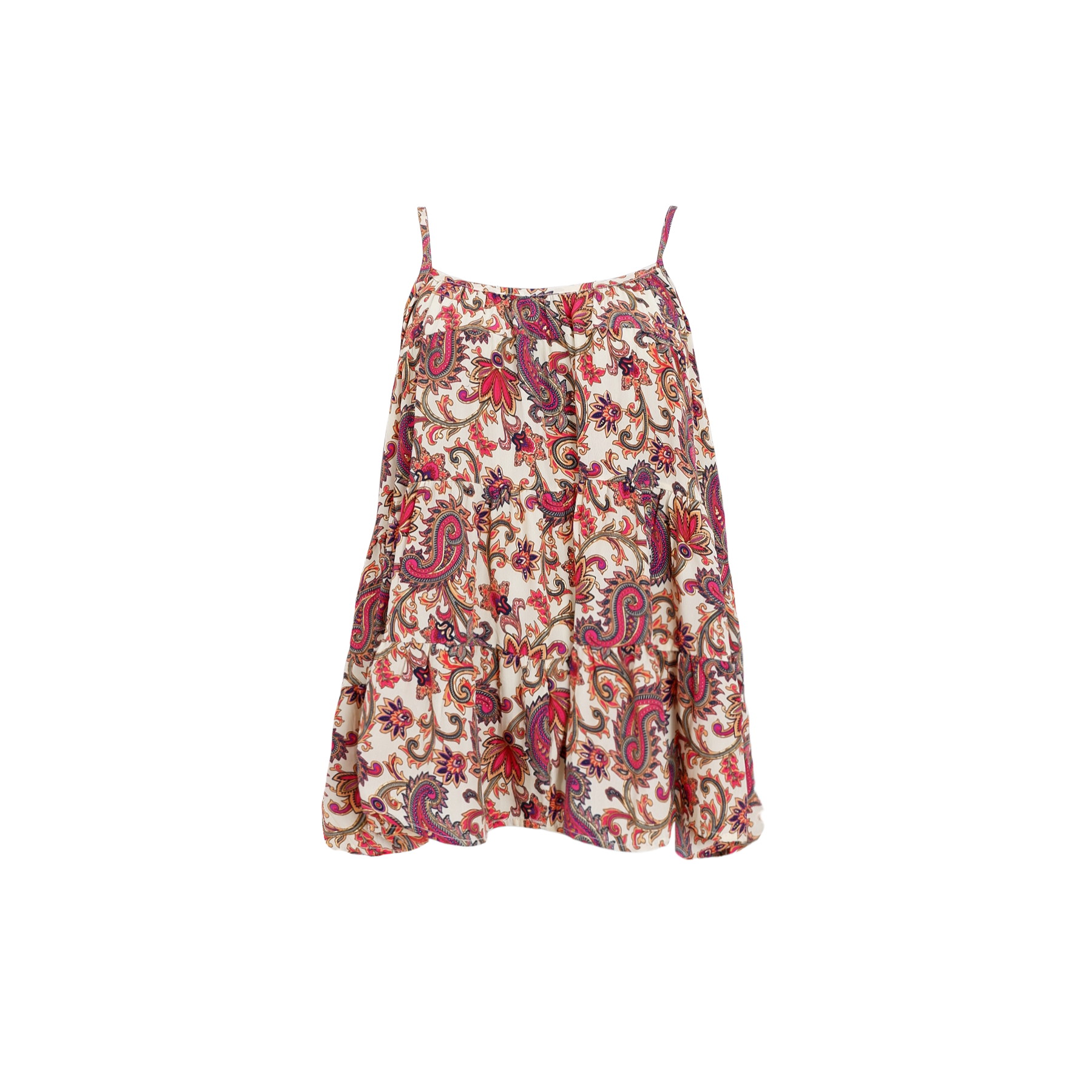Black Colour Top - BcLuna Flare Strop Top i Vivid Rouge