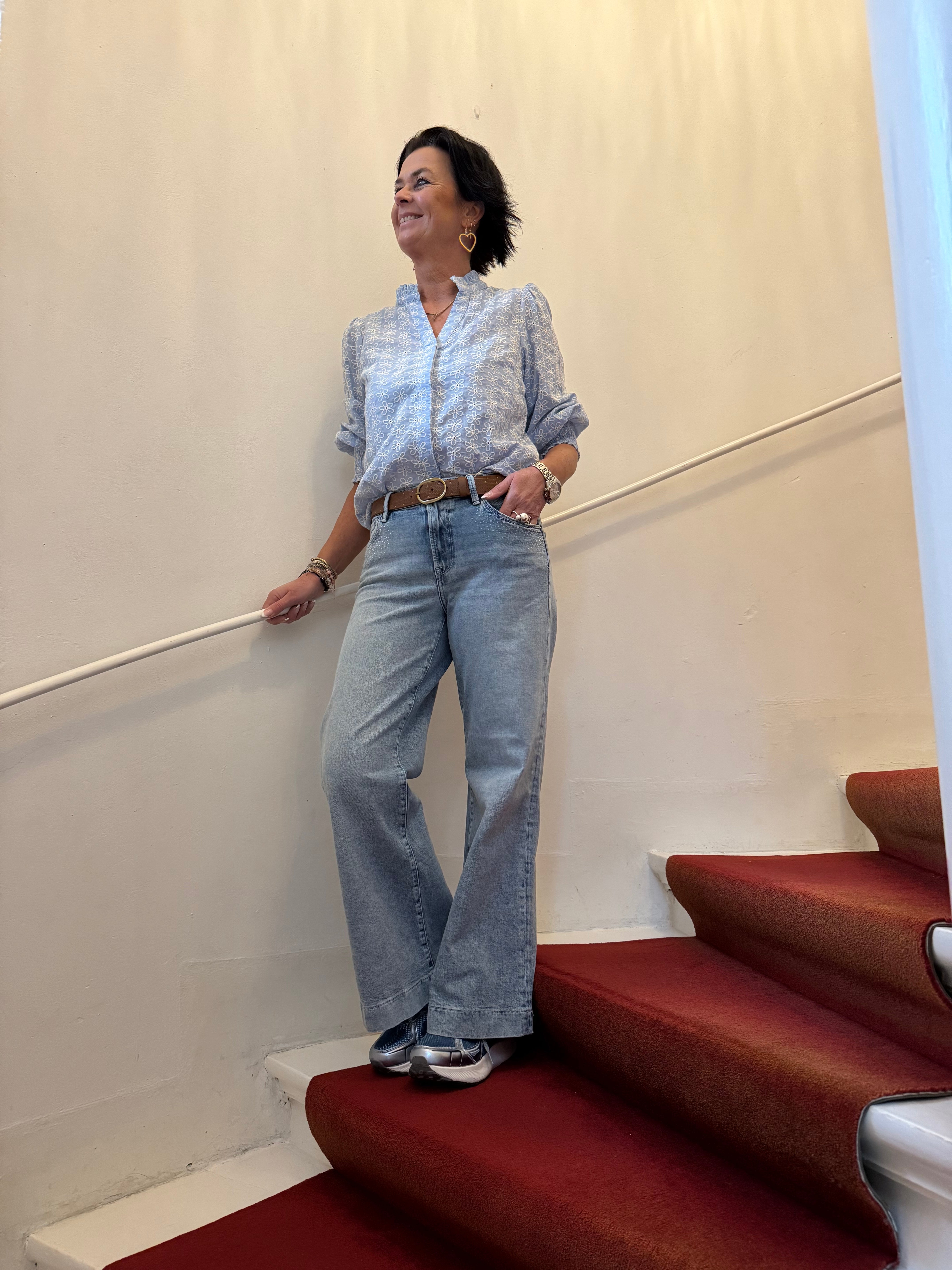 Garcia Jeans - Celia Wide Fit Jeans med Glas Similisten i Light Used