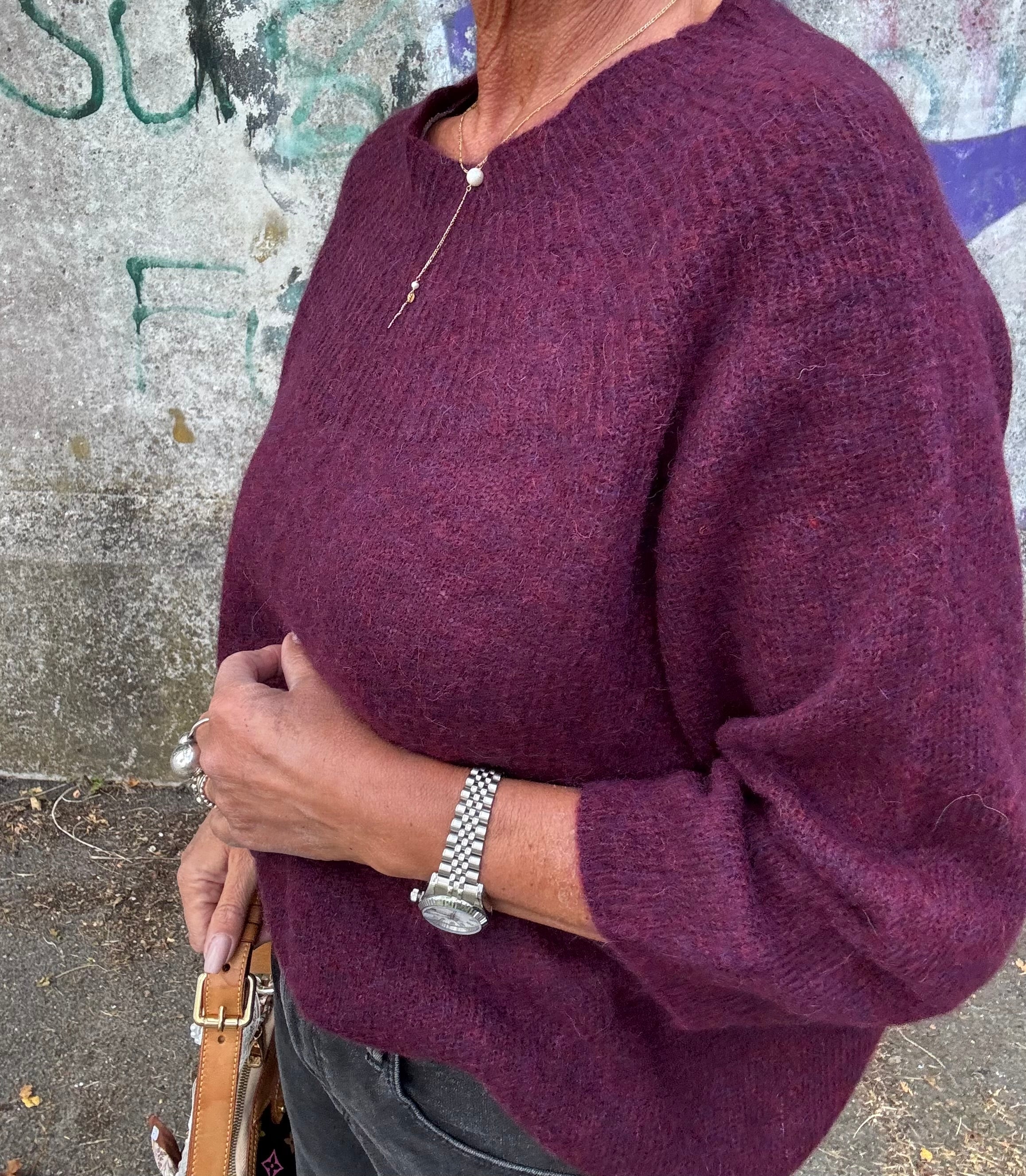 Gossia Strik - AmeliaGO Strik Bluse i Plum