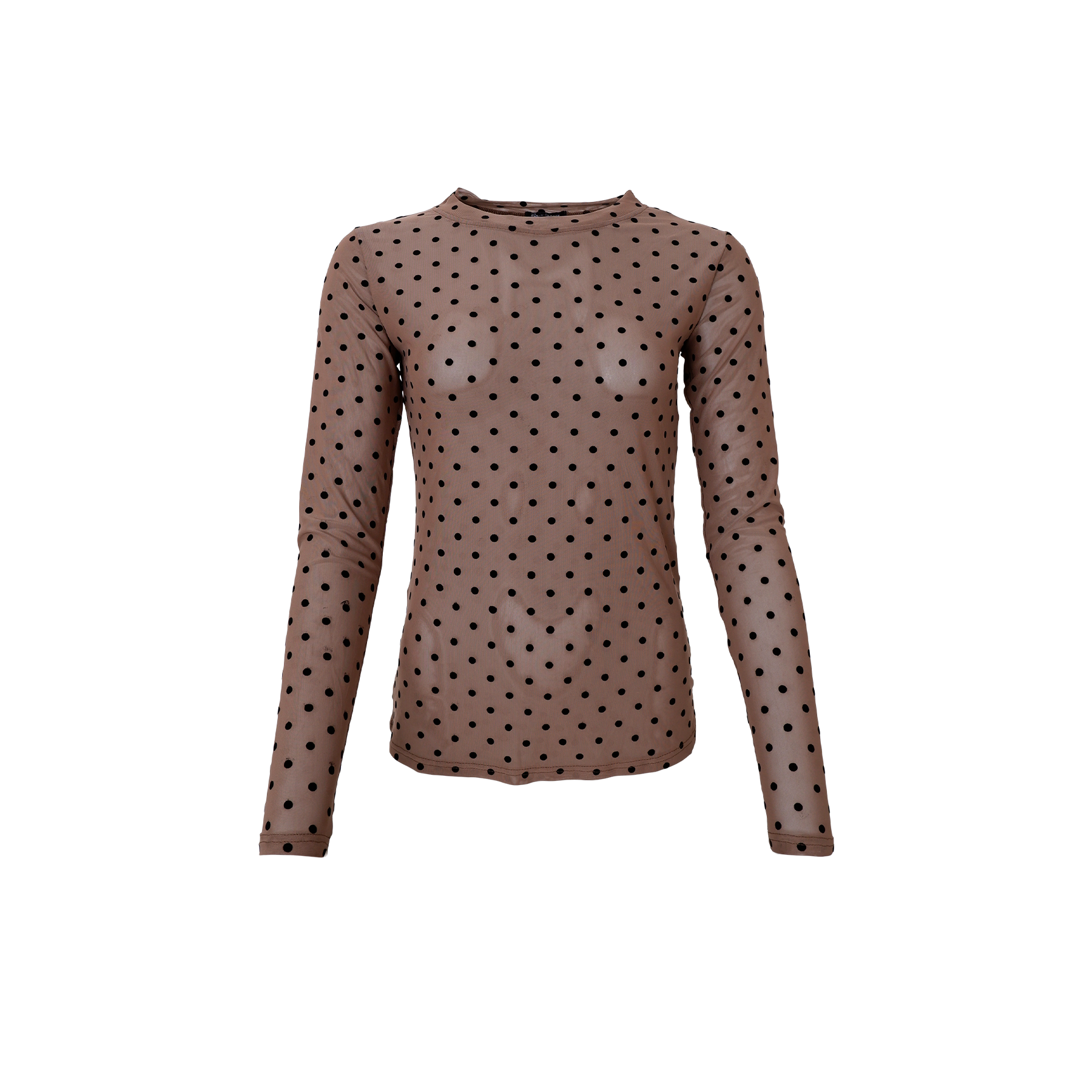 Black Colour Bluse - BcJennie Dotted Mesh Bluse i Nougat