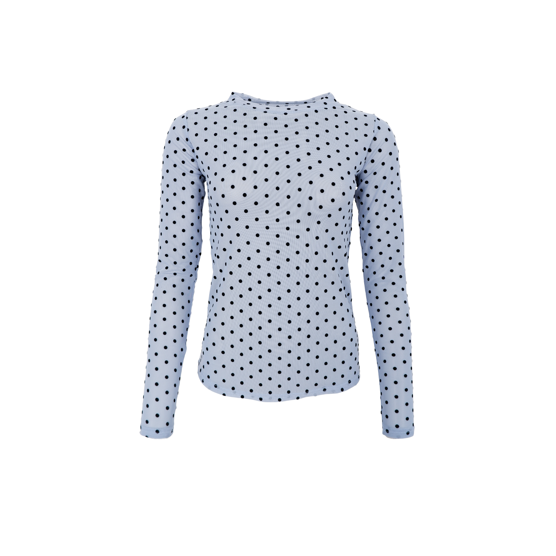 Black Colour Bluse - BcJennie Dotted Mesh Bluse i Jeans Blue