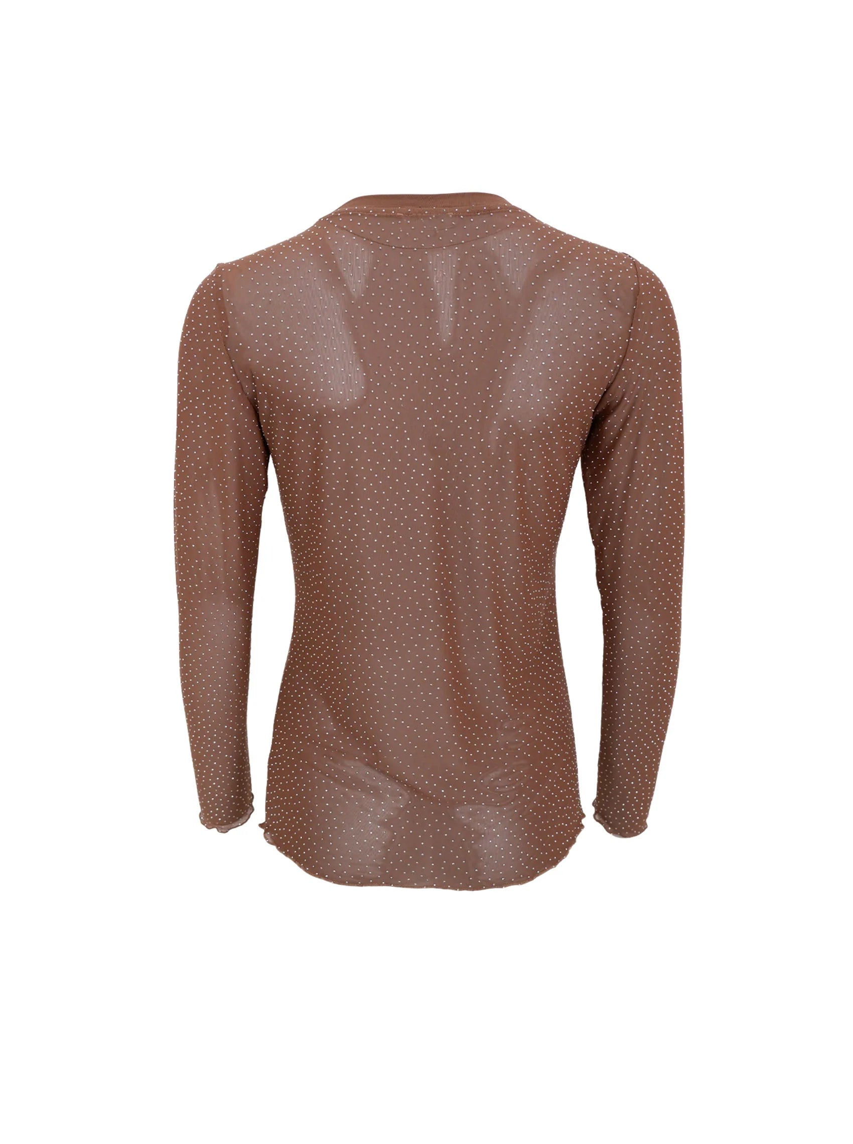 Black Colour Bluse - BcAlexis Mesh Bluse med Similisten i Nougat