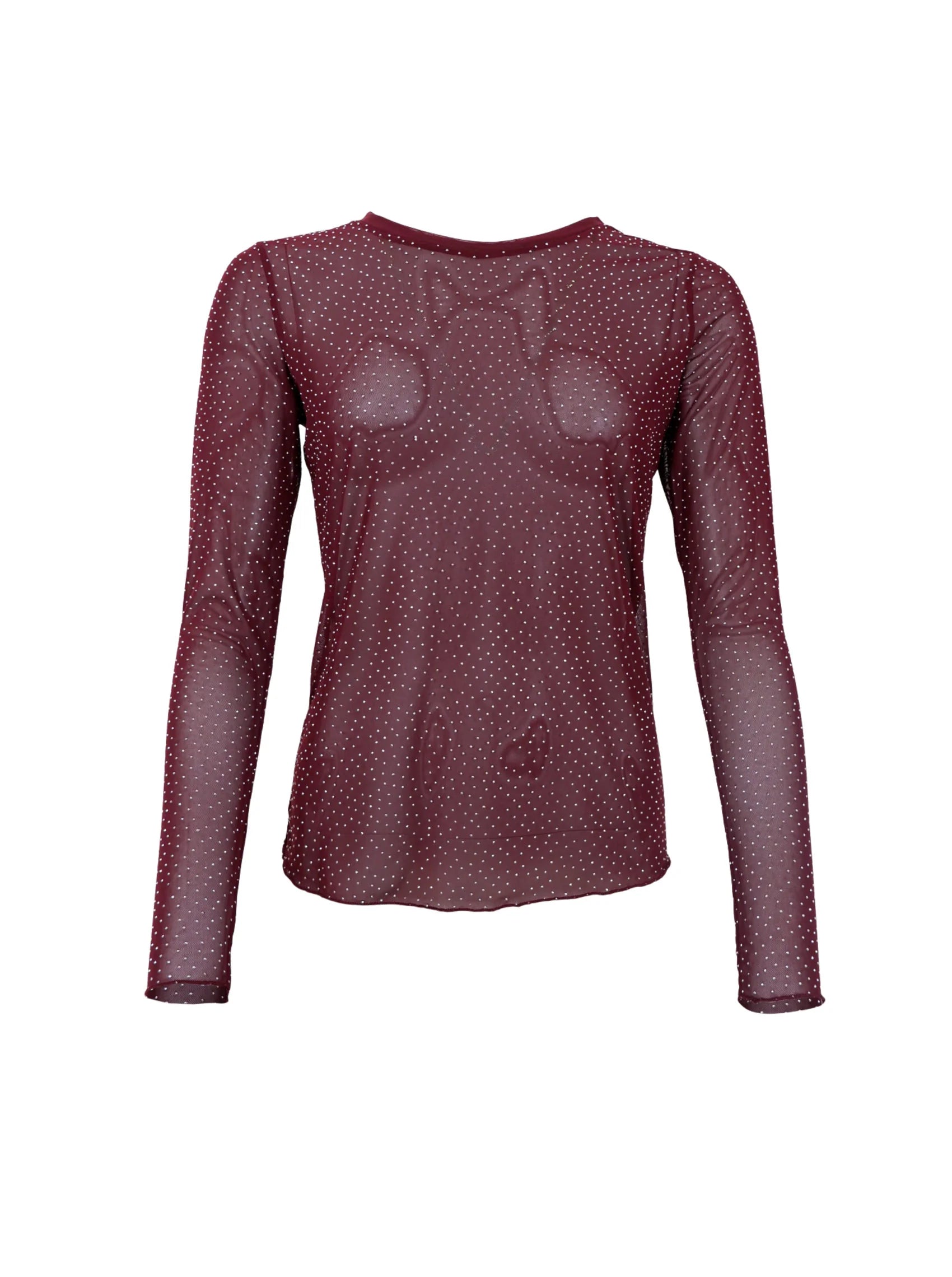 Black Colour Bluse - BcAlexis Mesh Bluse med Similisten i Plum