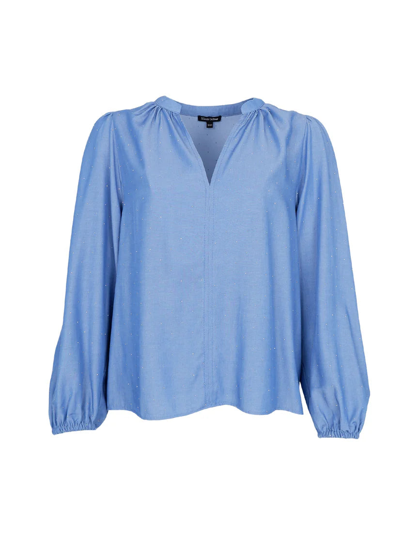Black Colour Bluse - BcTenna Bluse i Light Denim Blå