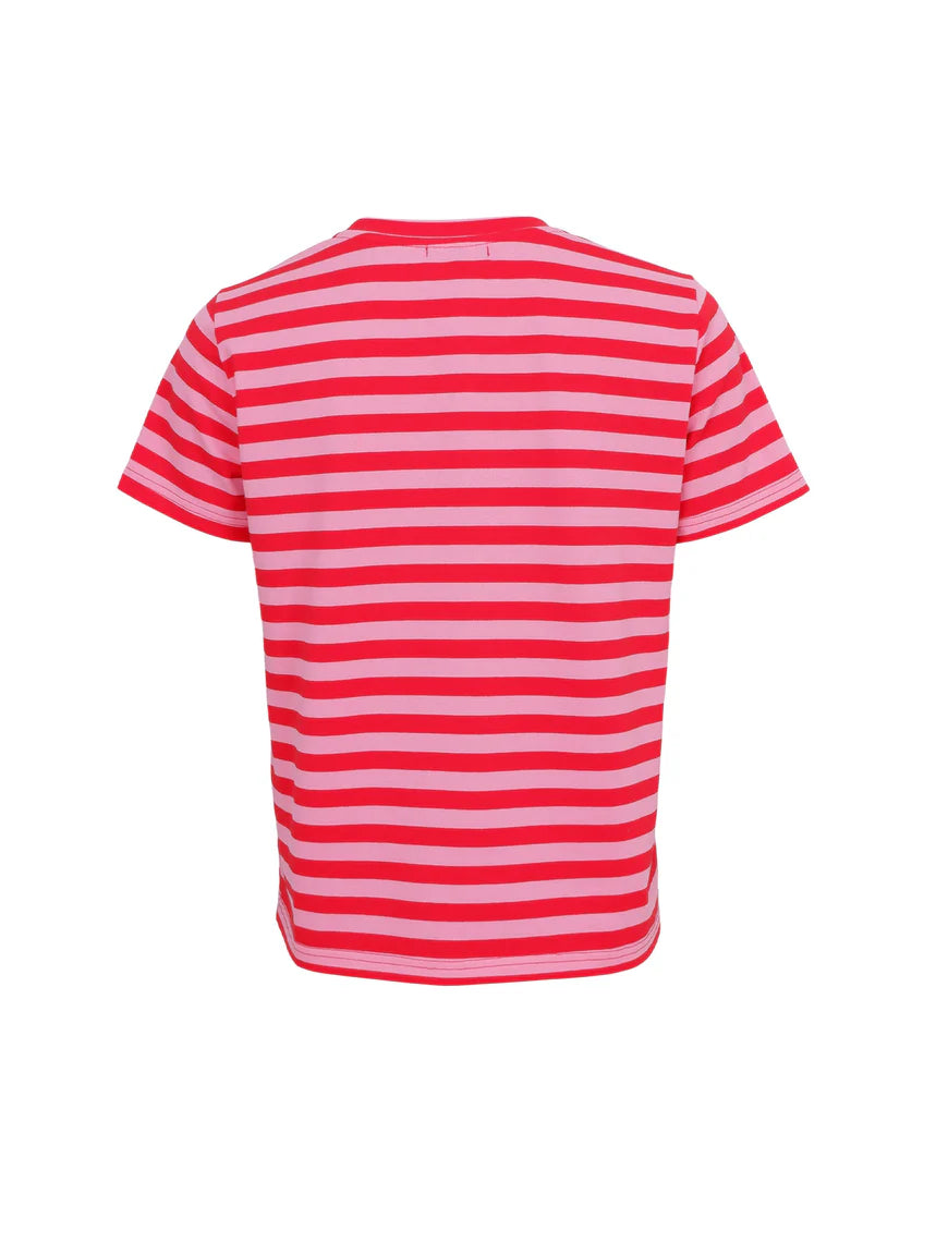 Black Colour T-shirt - BcMaisy Ss T-shirt i Pink-Rød