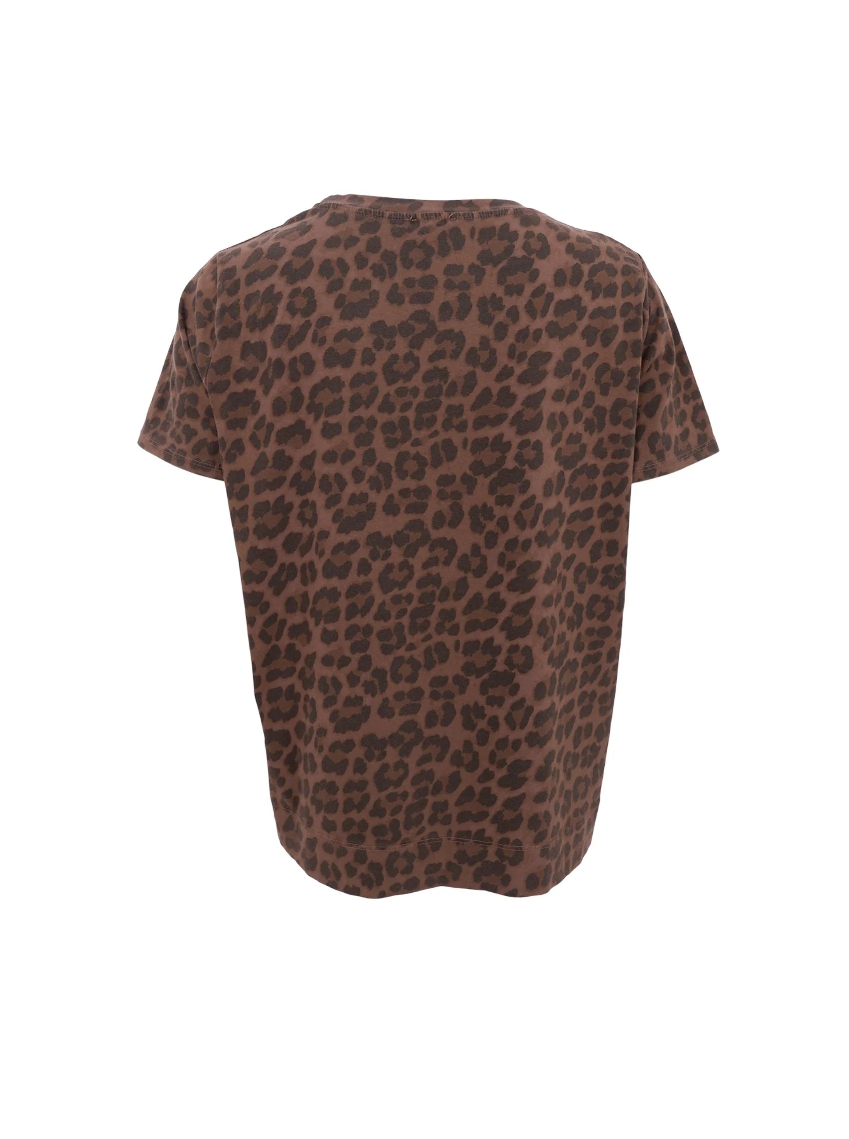 Black Colour T-shirt - BcZelda T-shirt i Mocca Leopard