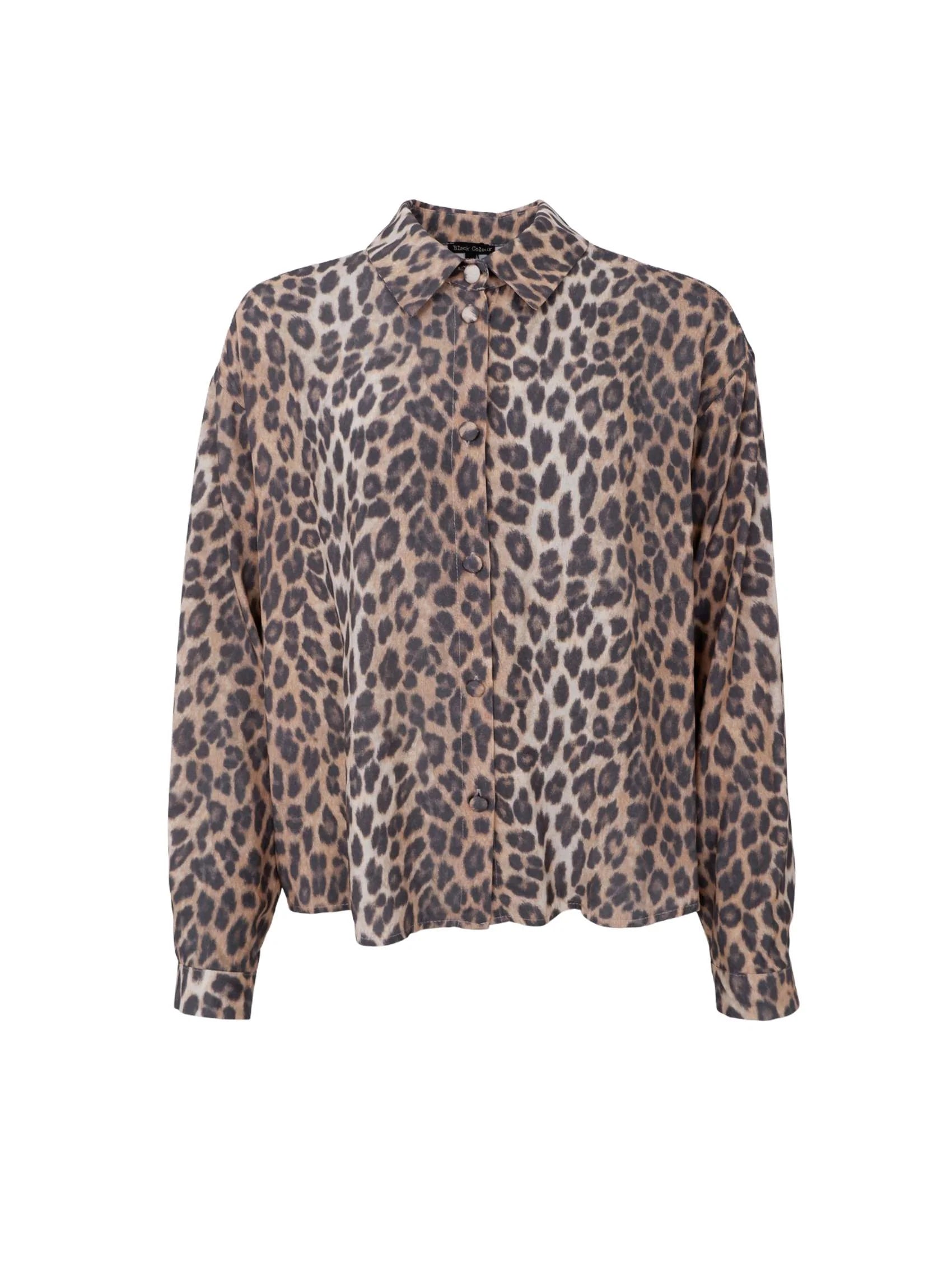 Black Colour Skjorte - BcElisa Skjorte i Leopard Print