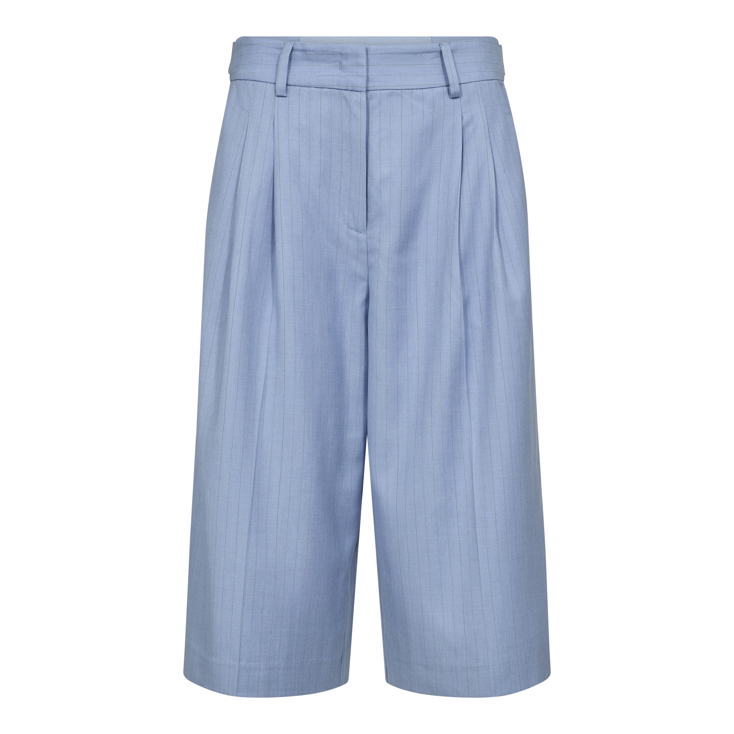 Co´Couture Shorts - KianaCC Pin Pleat Bermuda Shorts i Pale Blue