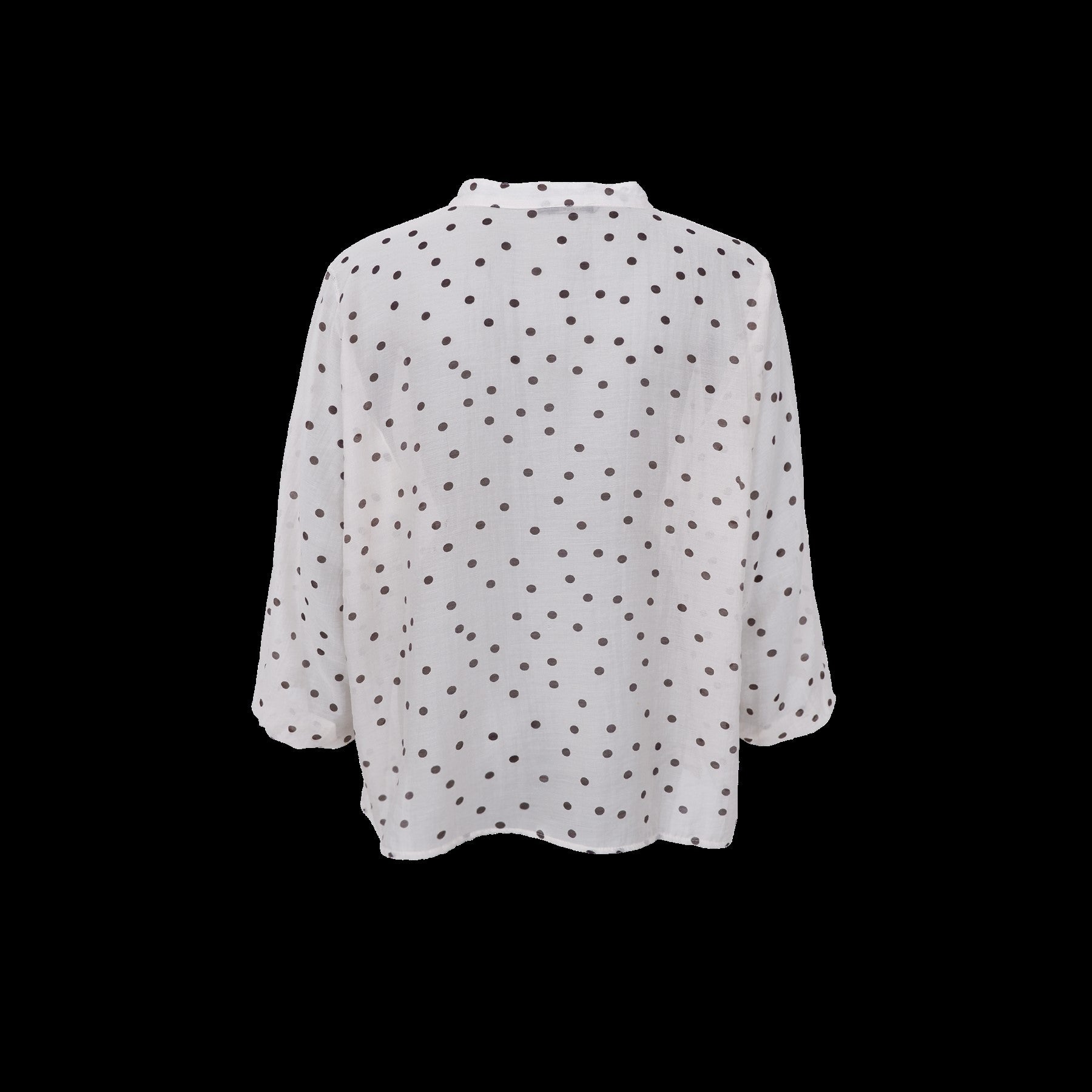 Black Colour Bluse - BcAmila Bluse i Off-White Brown-Dots