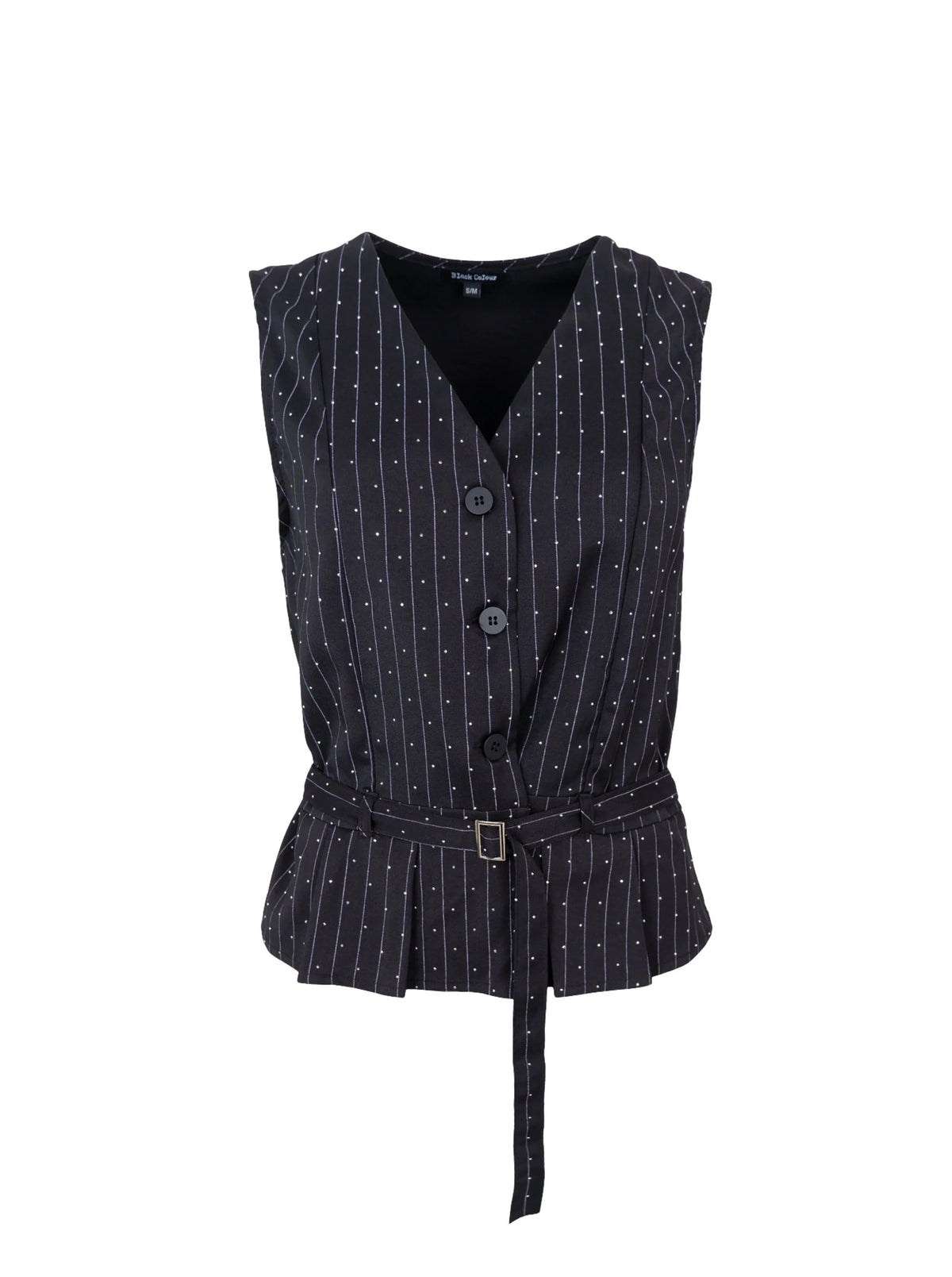 Black Colour Vest - BcAngelica Strass Vest i Sort