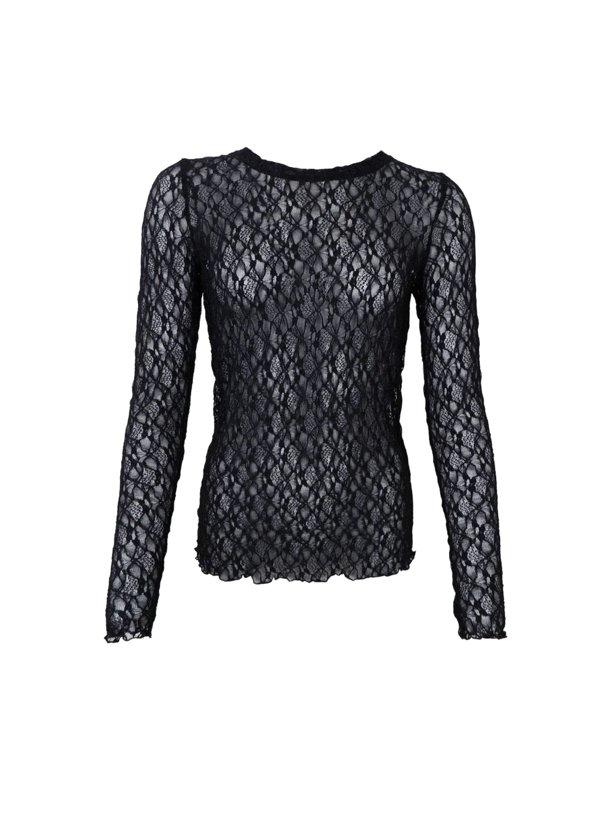 Black Colour Mesh - BcCecily Mesh Bluse i Sort