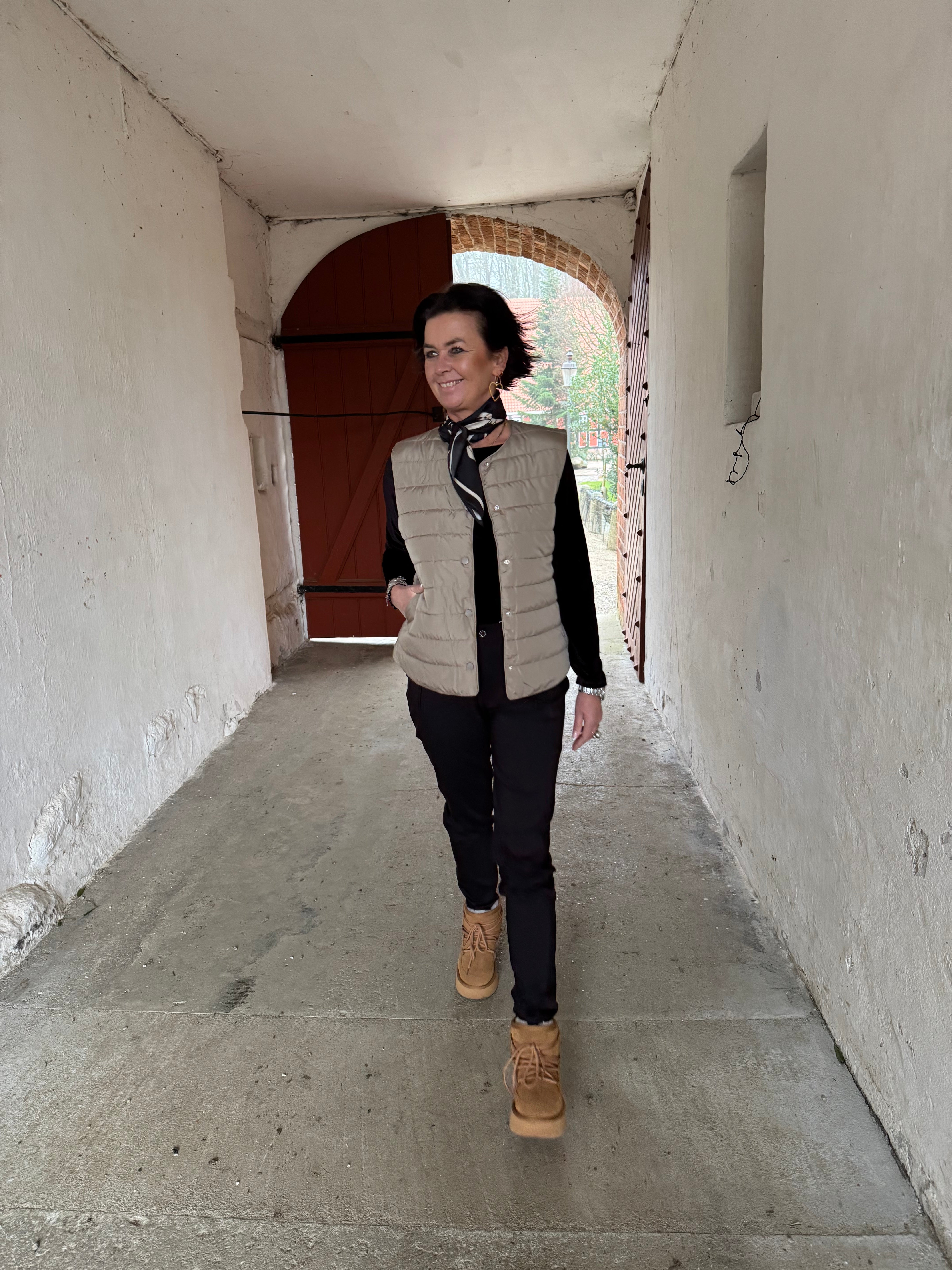 Coster Copenhagen Vest - CC Heart Asta Quiltet Vest i Sand Olive