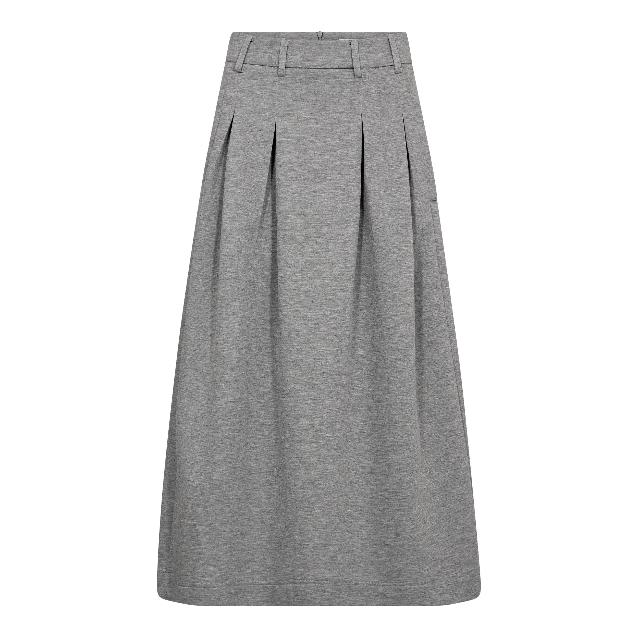 Co´couture Nederdel - LanceCC Pleat Nederdel i Grey Melange