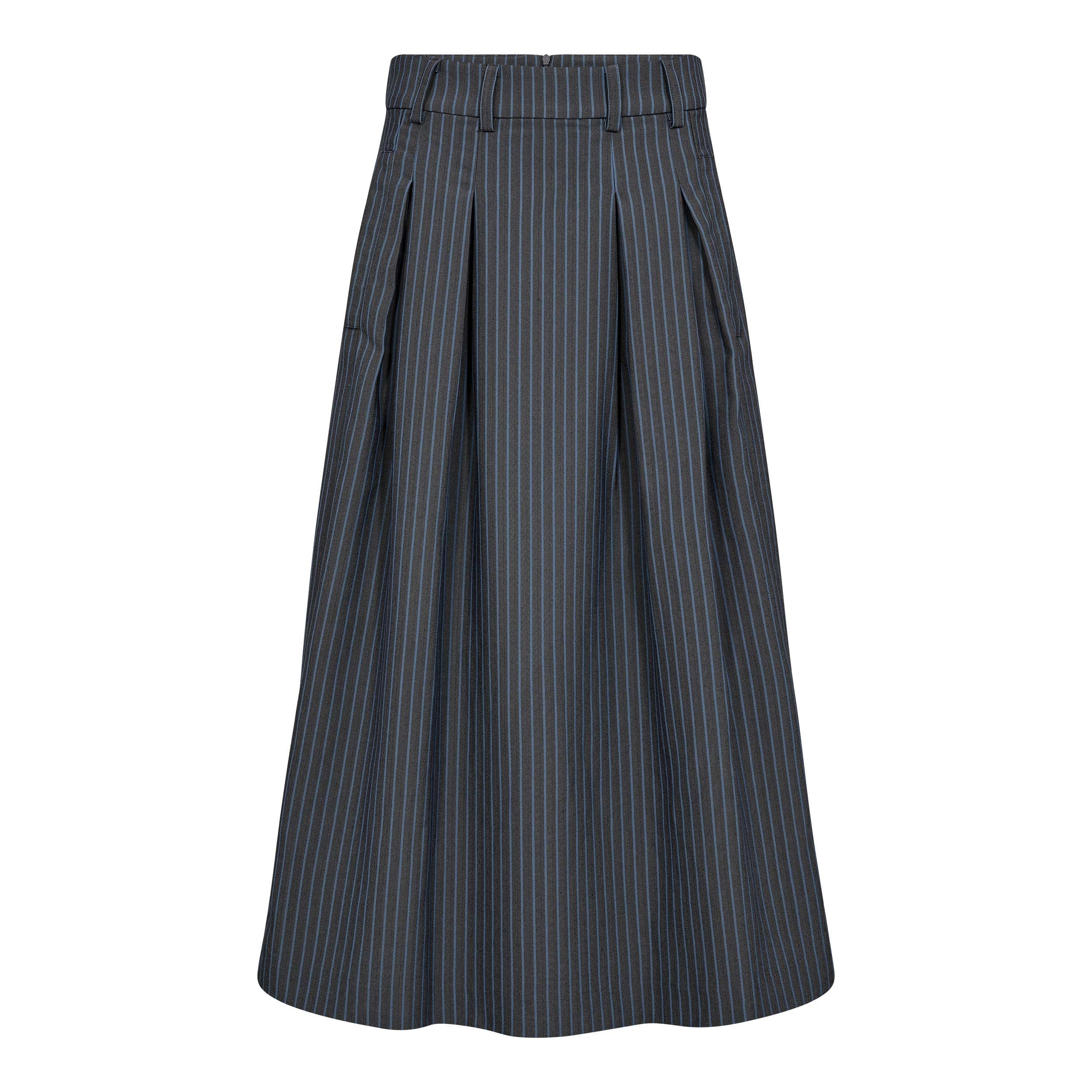 Co´couture Nederdel - SalvieCC Anya Pleat Nederdel i Denim Blue