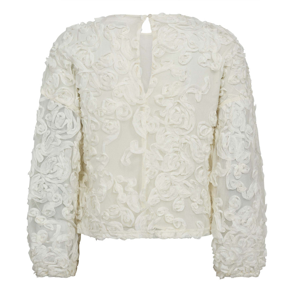 Co´Couture Bluse - TessyCC Flower Bluse i Off White