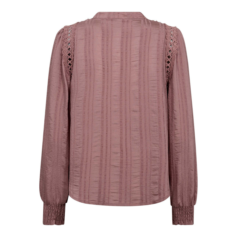 Co´Couture Skjorte - KesiCC Lace V-Skjorte i Old Rose
