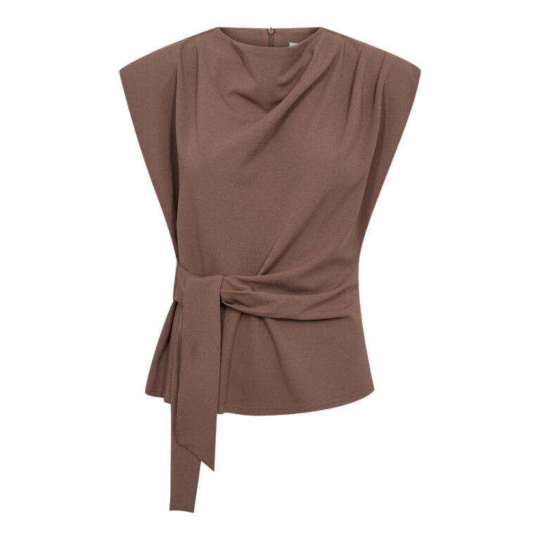 Co´Couture Top - FalconCC Pleat Top i Walnut