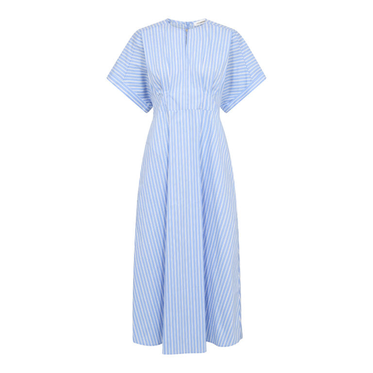 Co´Couture Kjole - KaioCC Stribet Kjole i Pale Blue