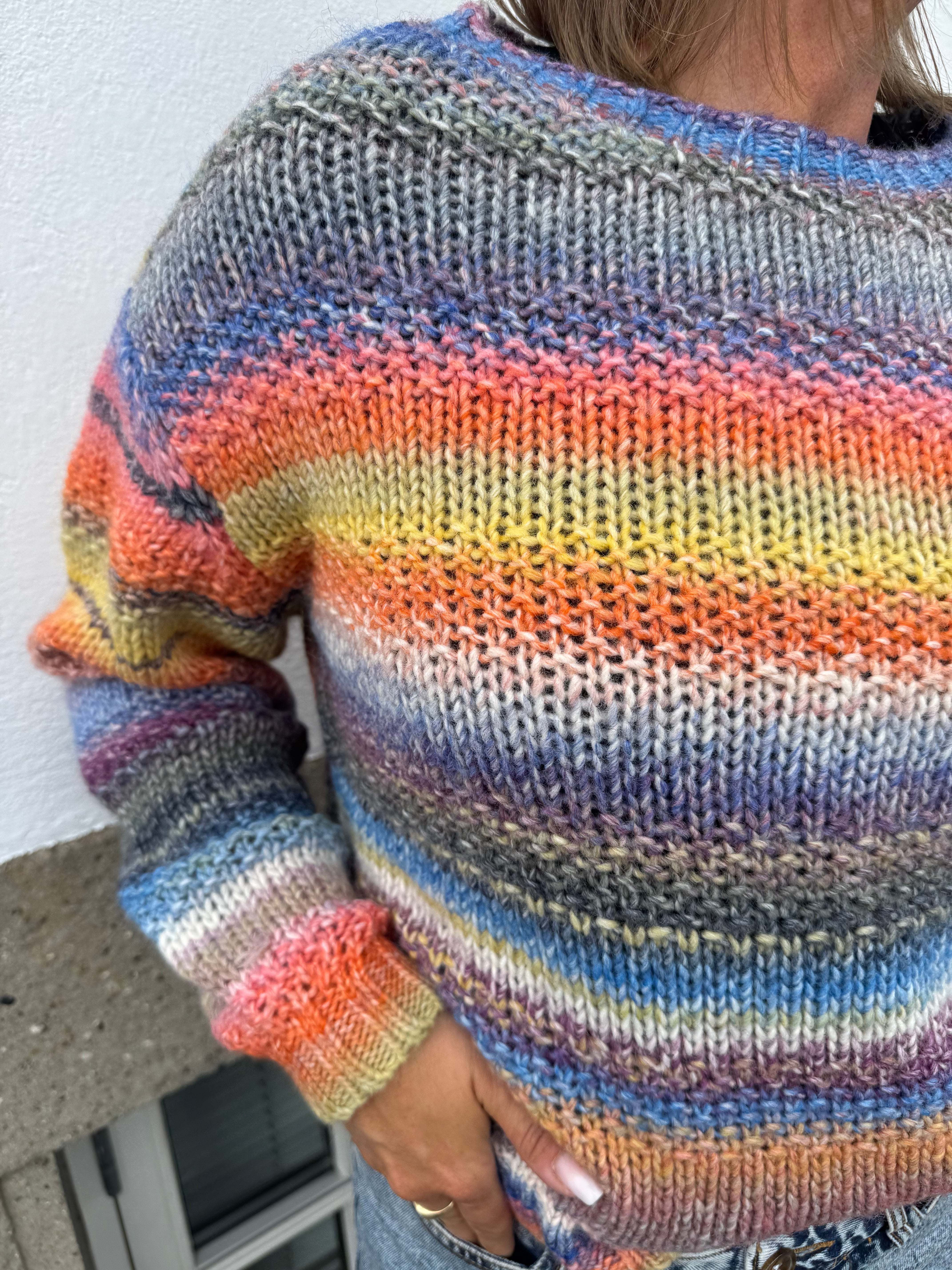 Lollys Laundry Strik - Fairhaven LS Strik i Multi Strib