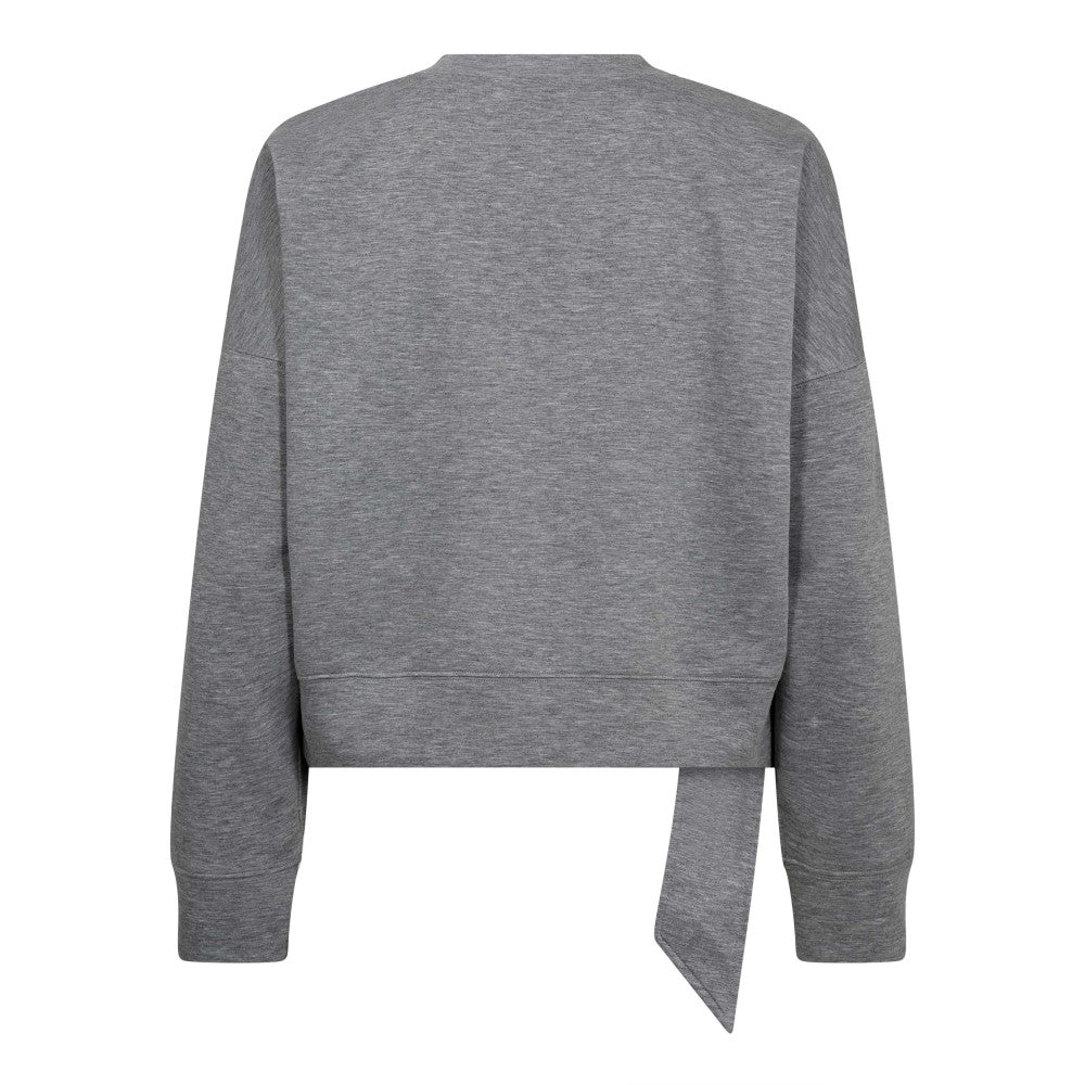 Co´Couture Sweat - LanceCC Belt Sweat i Grey Melange