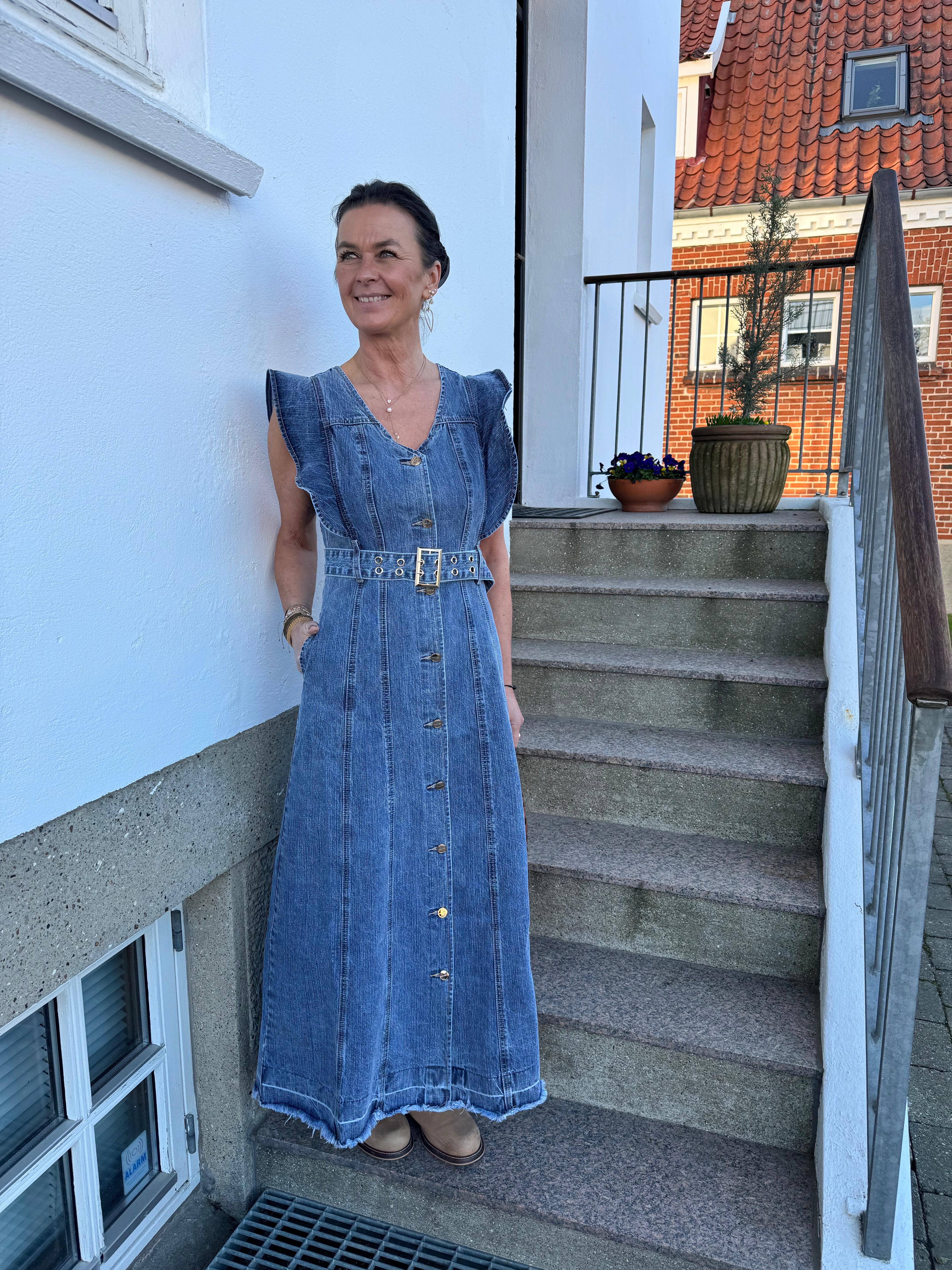 Coster Copenhagen Kjole - Denim Kjole i Light Blue Denim