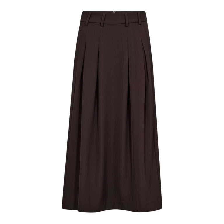 Co´couture Nederdel - AliniCC Anya Pleat Nederdel i Dark Brown