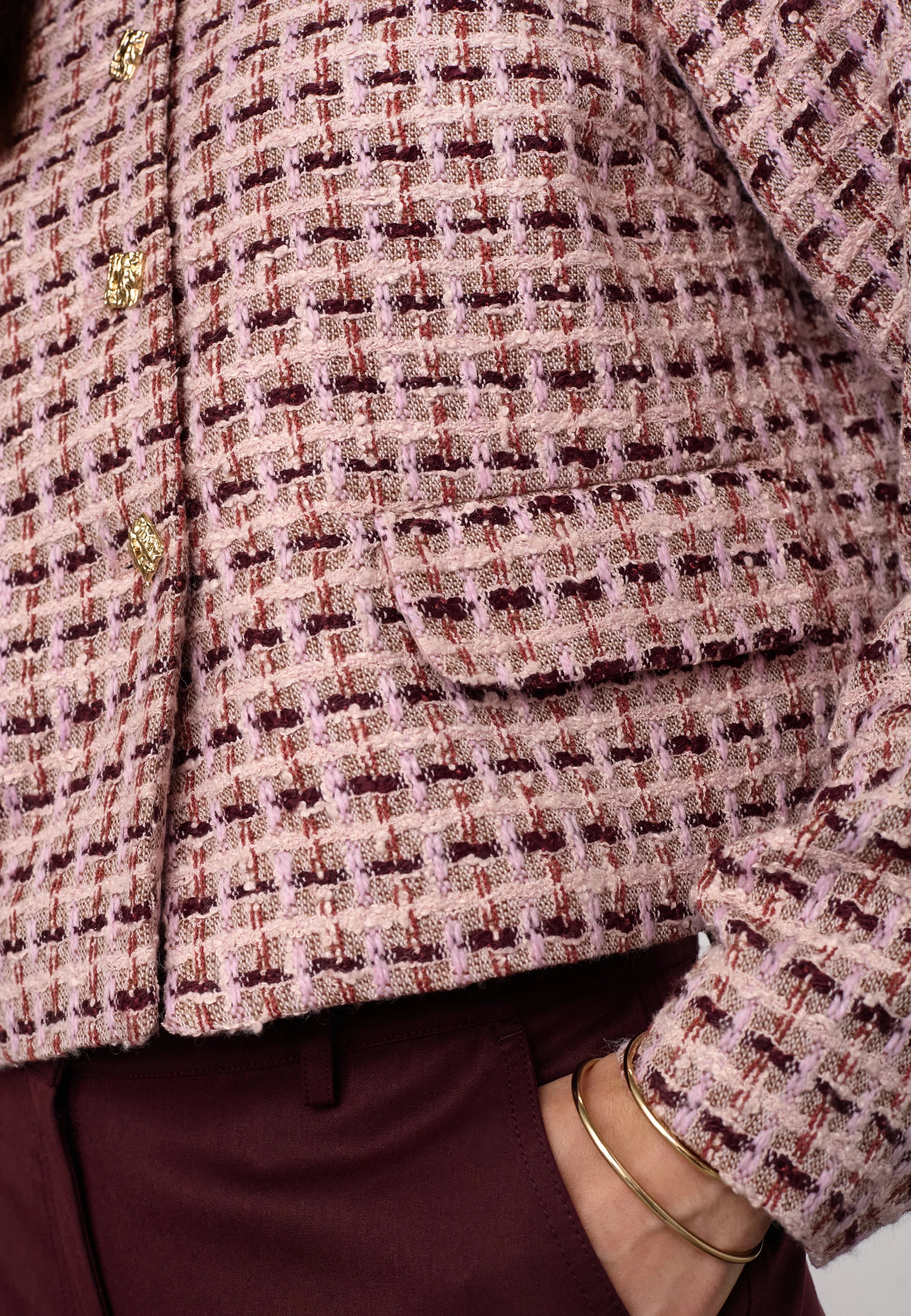 Co´Couture Jakke - TikaCC Boucle Jakke i Dusty Rose