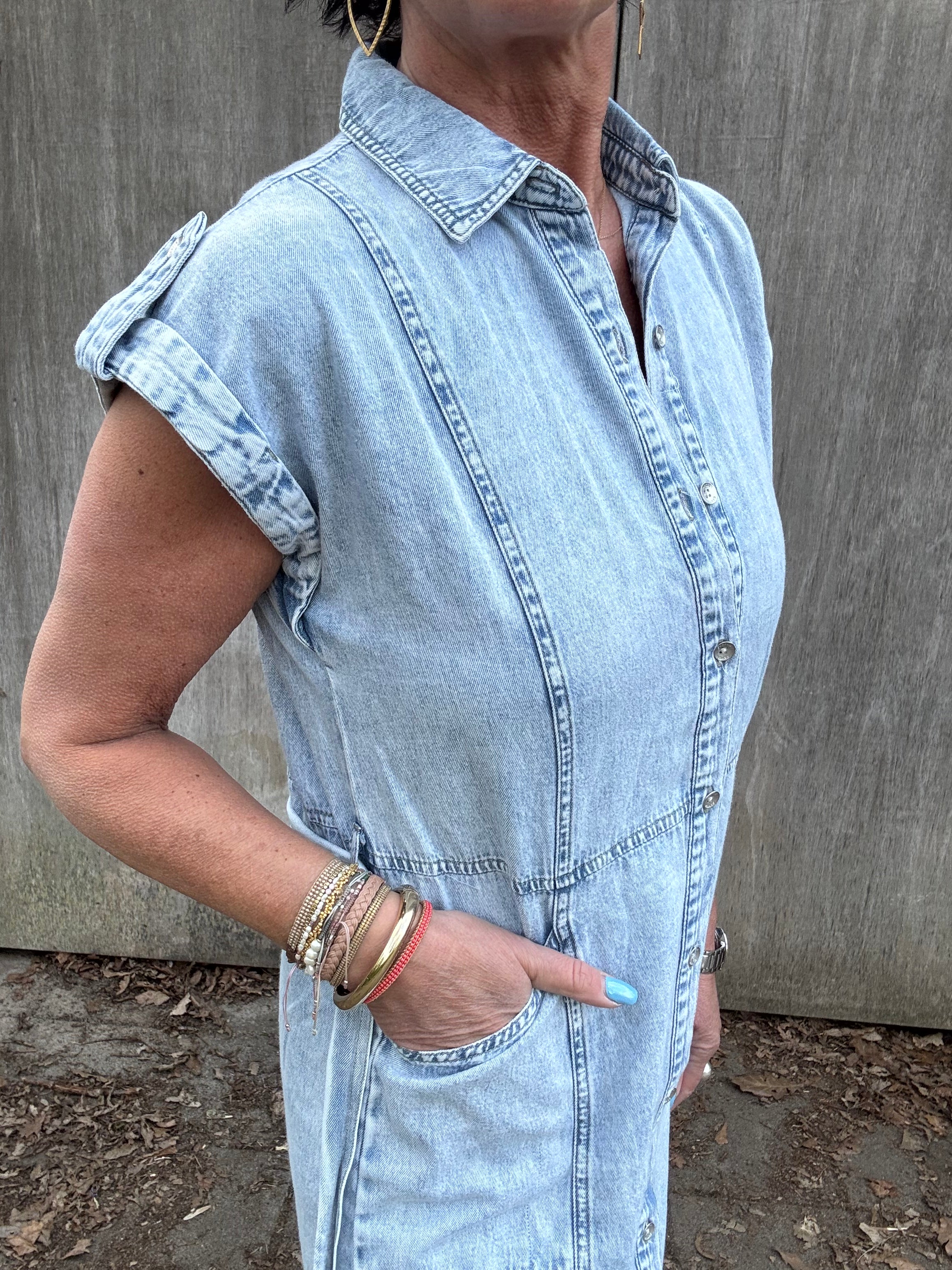 Garcia Kjole - 50284 Denim Kjole i Medium Used Denim