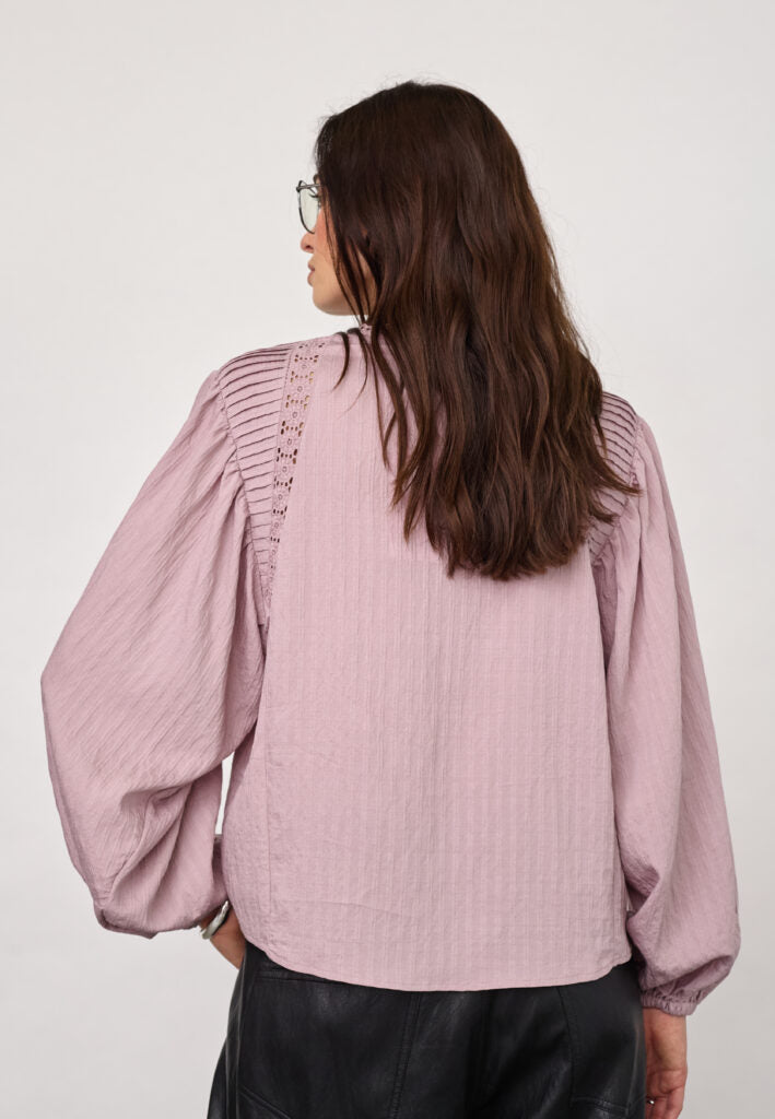 Co´Couture Bluse - SenneCC Lace Bluse i Dusty Rose