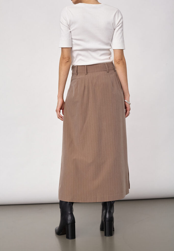 Co´couture Nederdel - LyviaCC Pleat Pin Nederdel i Walnut
