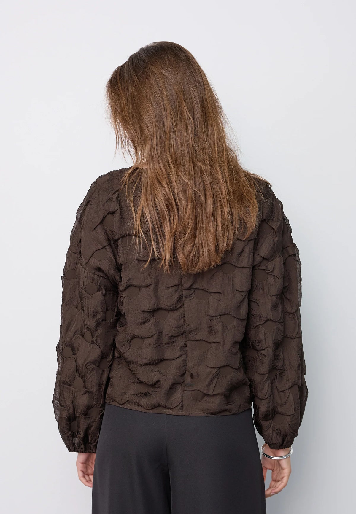 Co´couture Bluse - FeronCC Struktur Bluse i Bison Brun
