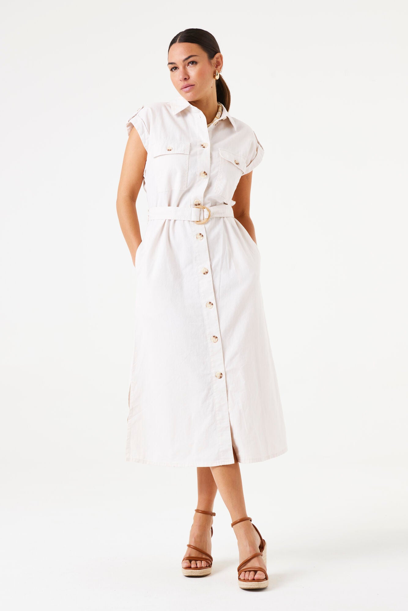 Garcia Kjole - 50282 Kjole i Beige Stone