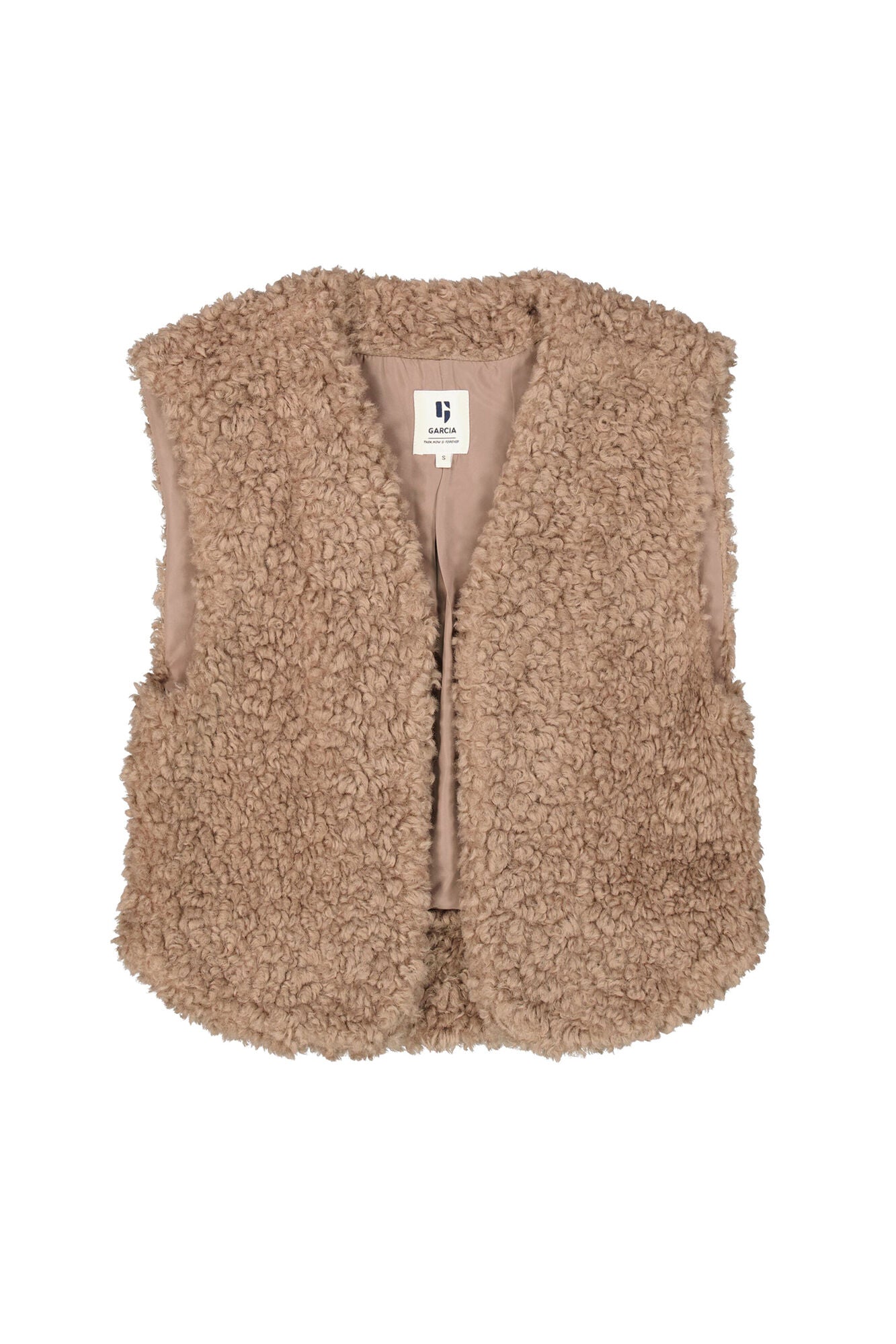 Garcia Vest - 50290 Teddy Vest i Taupe