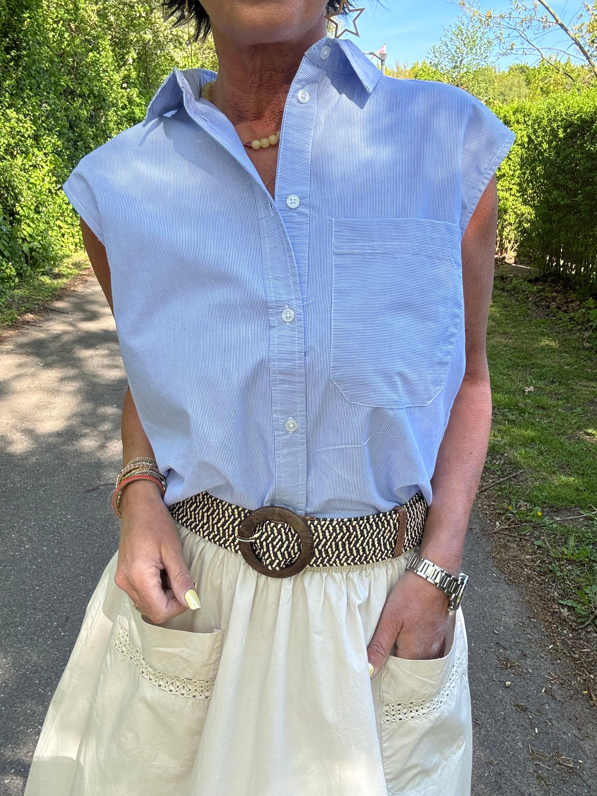 ESMÉ STUDIOS Bluse - ESNunu Sl Bluse i Kentucky Blue