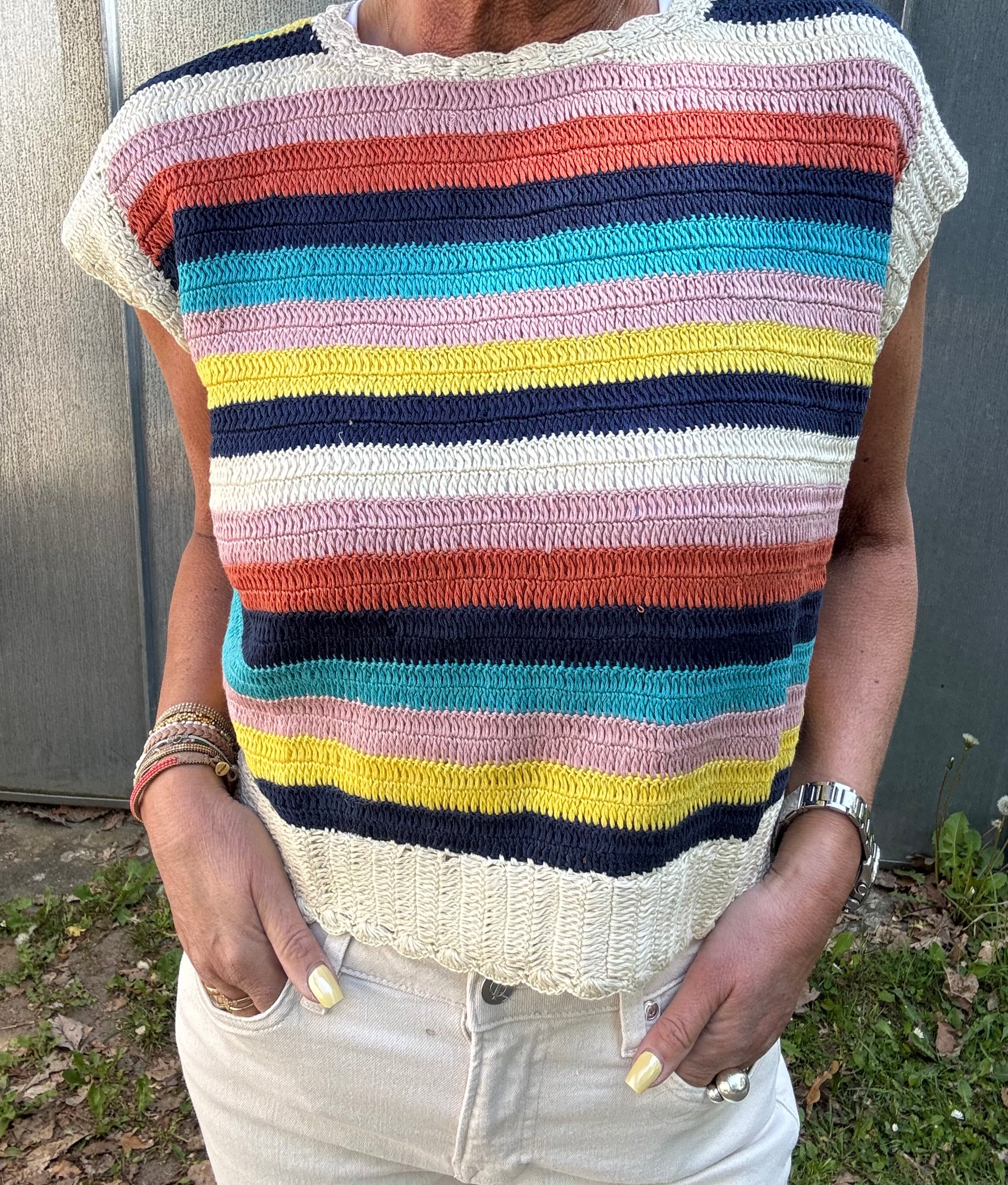 Lollys Laundry Vest - ChicagoLl Vest i Multi Strib