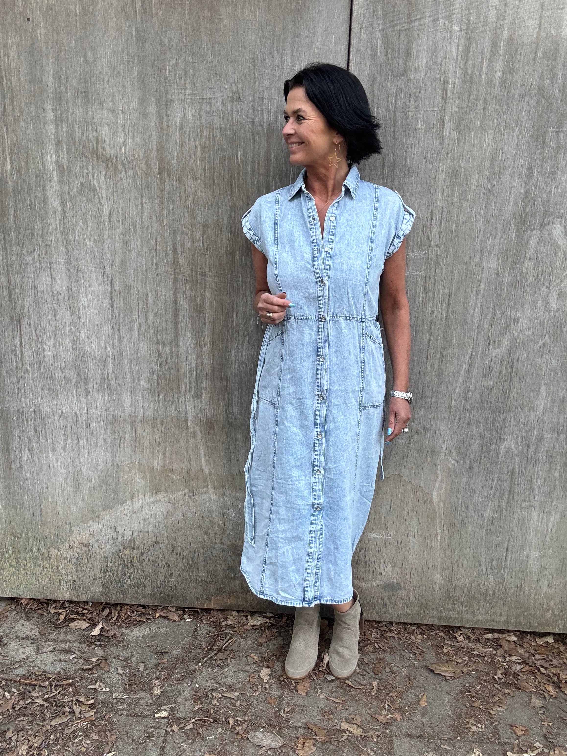 Garcia Kjole - 50284 Denim Kjole i Medium Used Denim