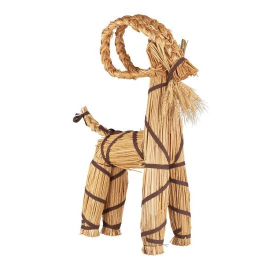 IB Laursen Julepynt - Julebuk Med Brunt Bånd og Skæg 63cm