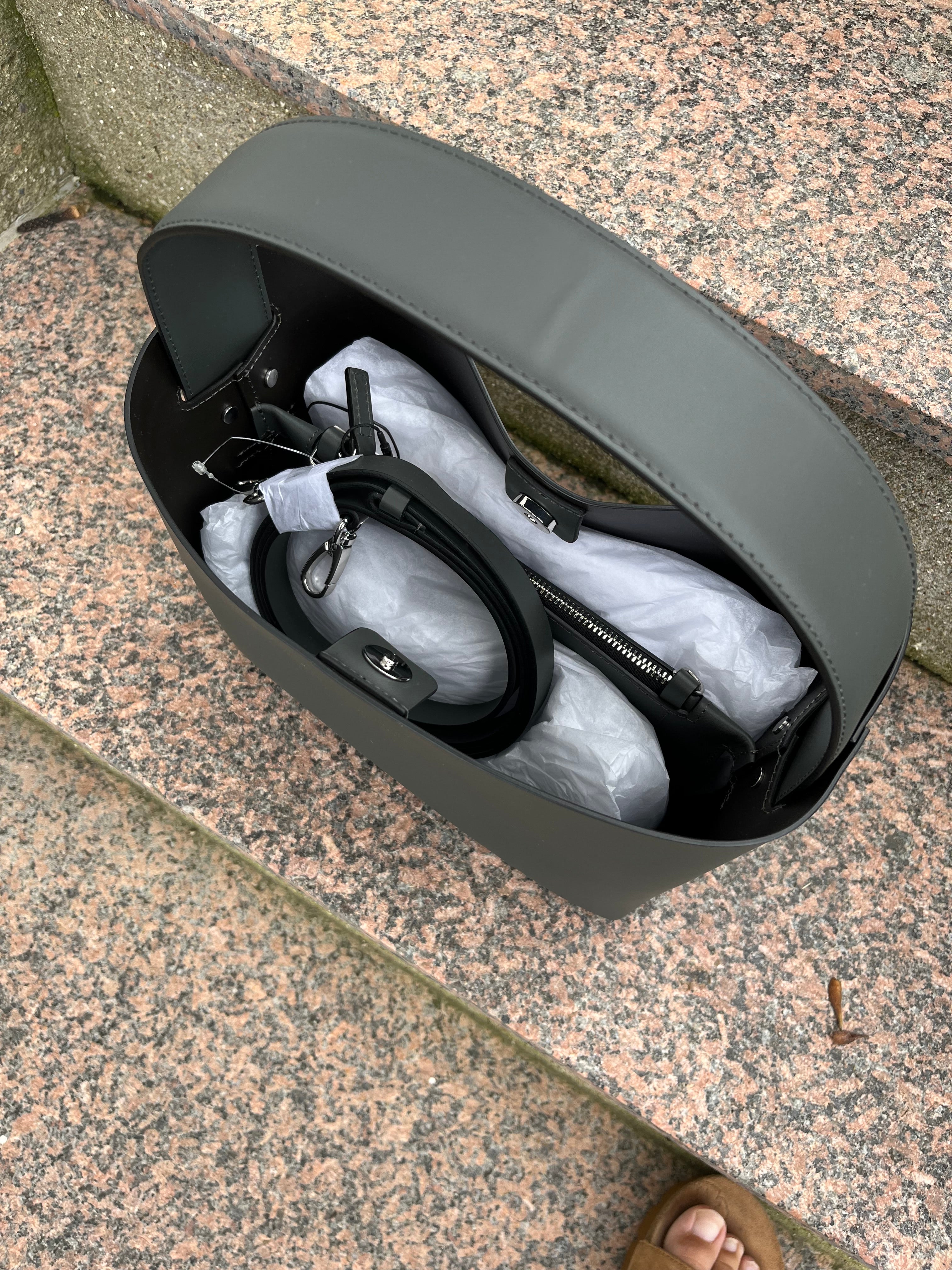 Second Female Taske - Leata Læder Taske i Volcanic Ash