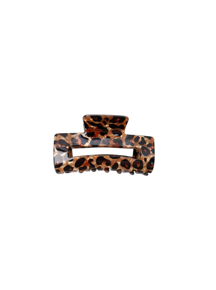 Black Colour Hårspænde - BcBerlin Crystal Hår Spænde i Camel Leopard