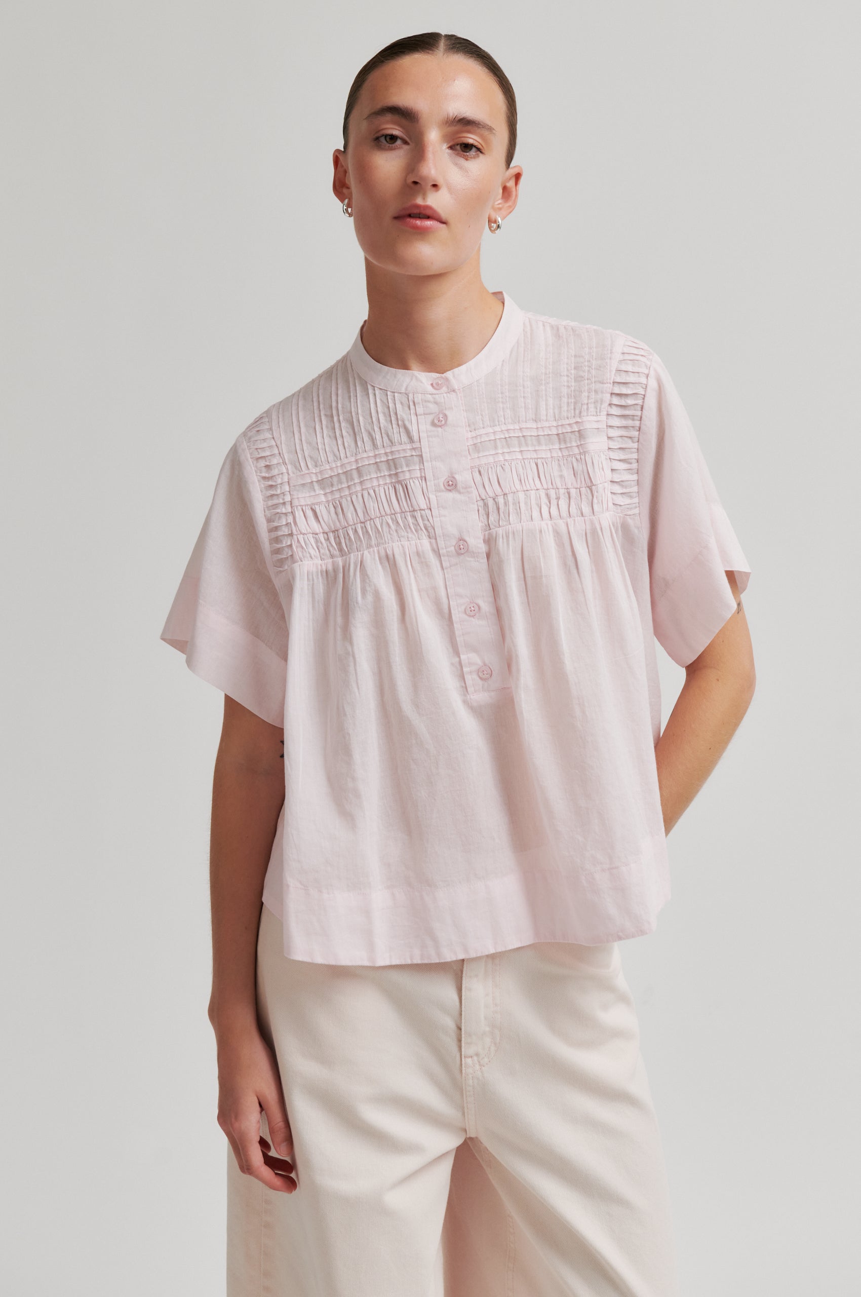 Second Female Bluse - Maise SS Bluse i Crystal Pink