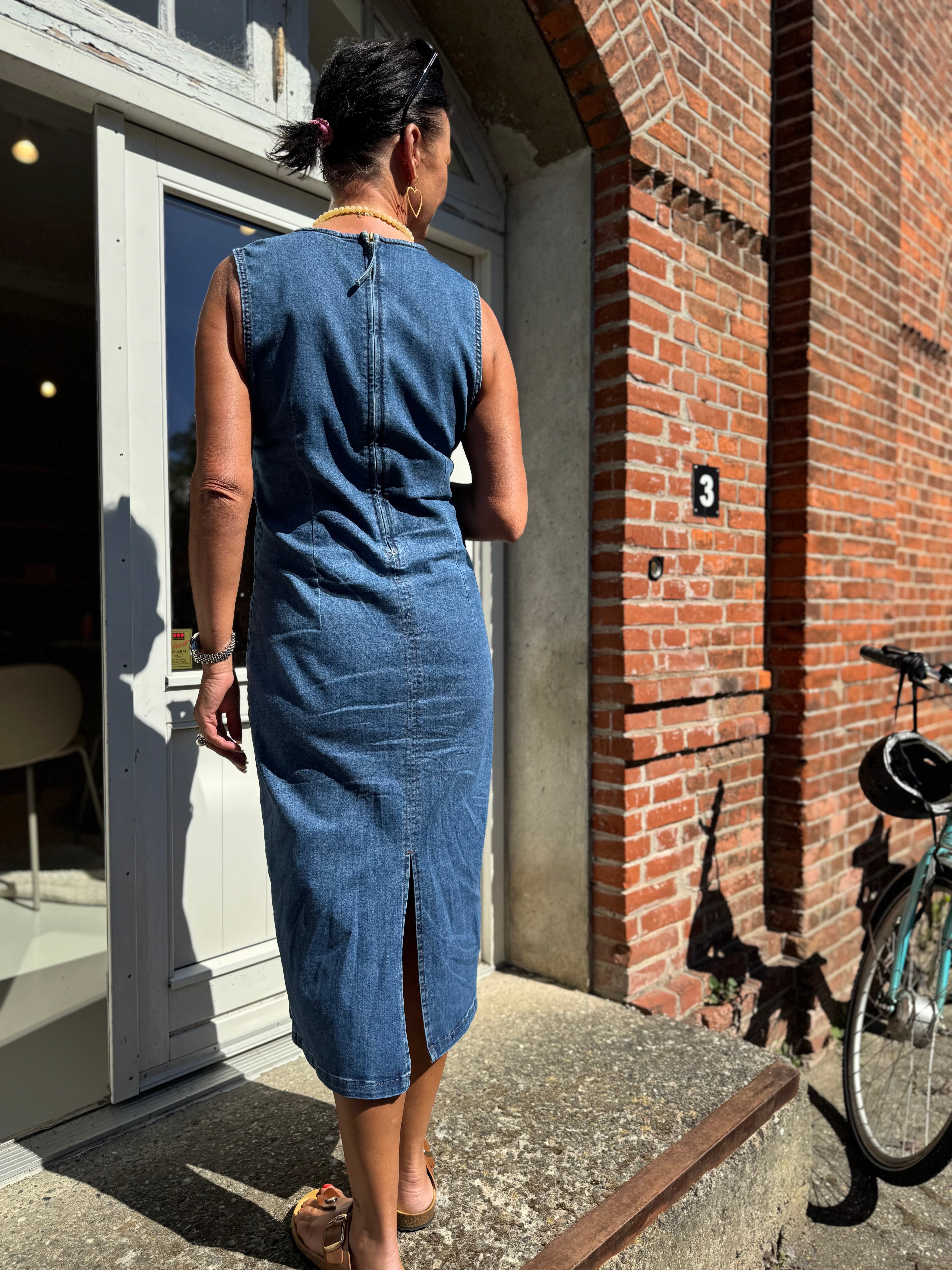 Nümph Kjole - NuAmber Denim Kjole i Medium Blue Denim