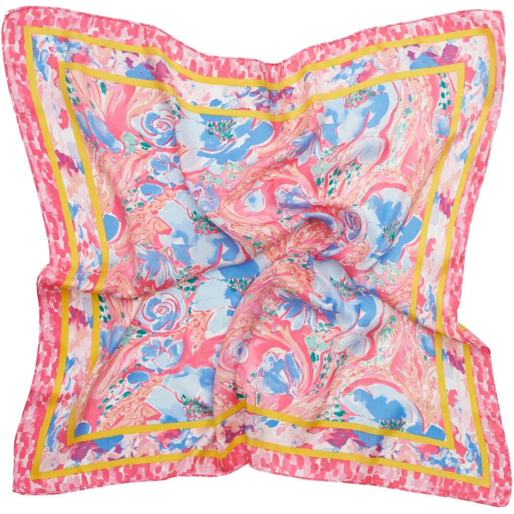 MARTA du château Tørklæde - 11090 MdcJuline Tørklæde i Fuxia Med Gule Striber