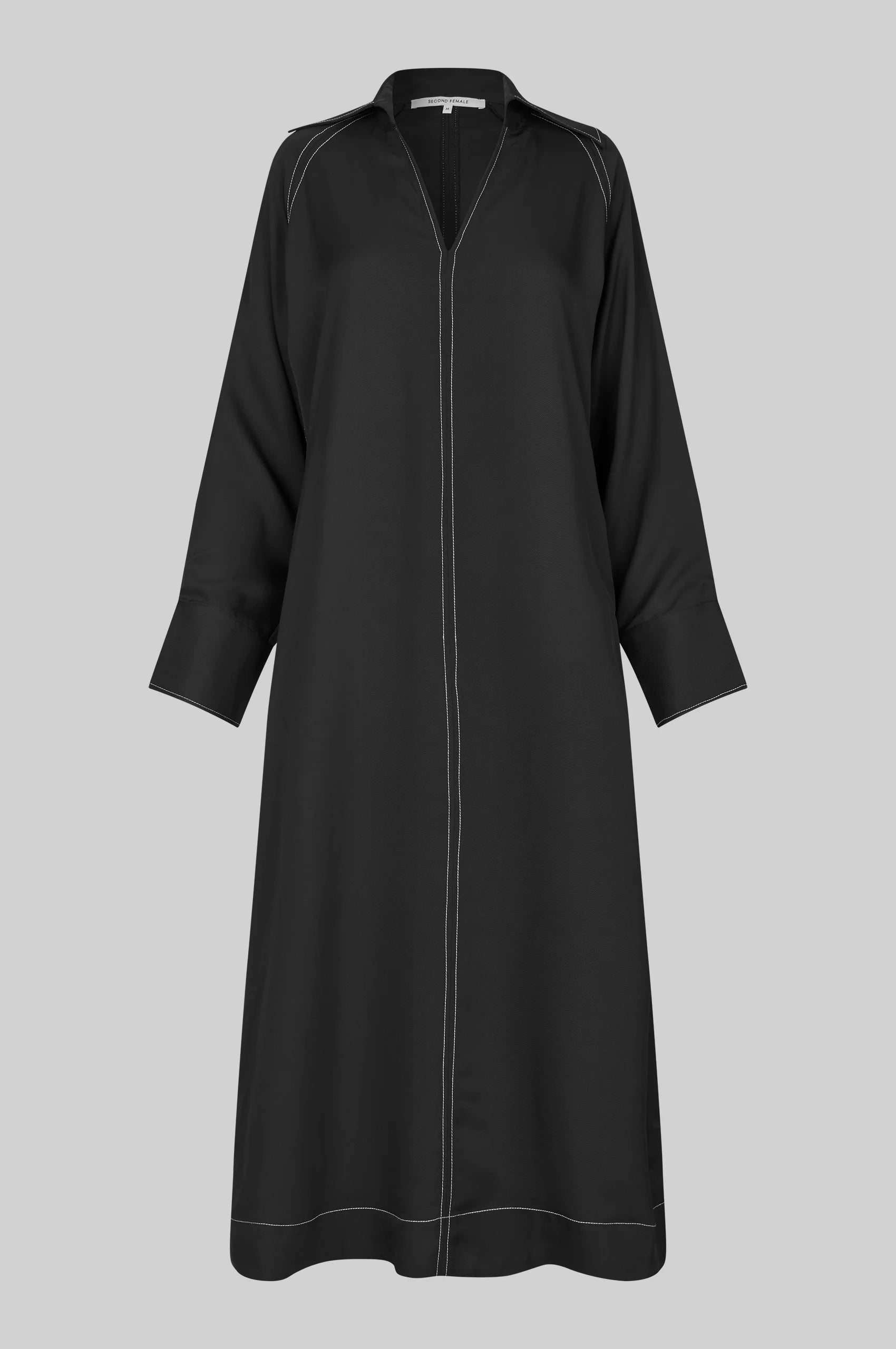 Second Female Kjole - Beam Lang Kjole i Sort