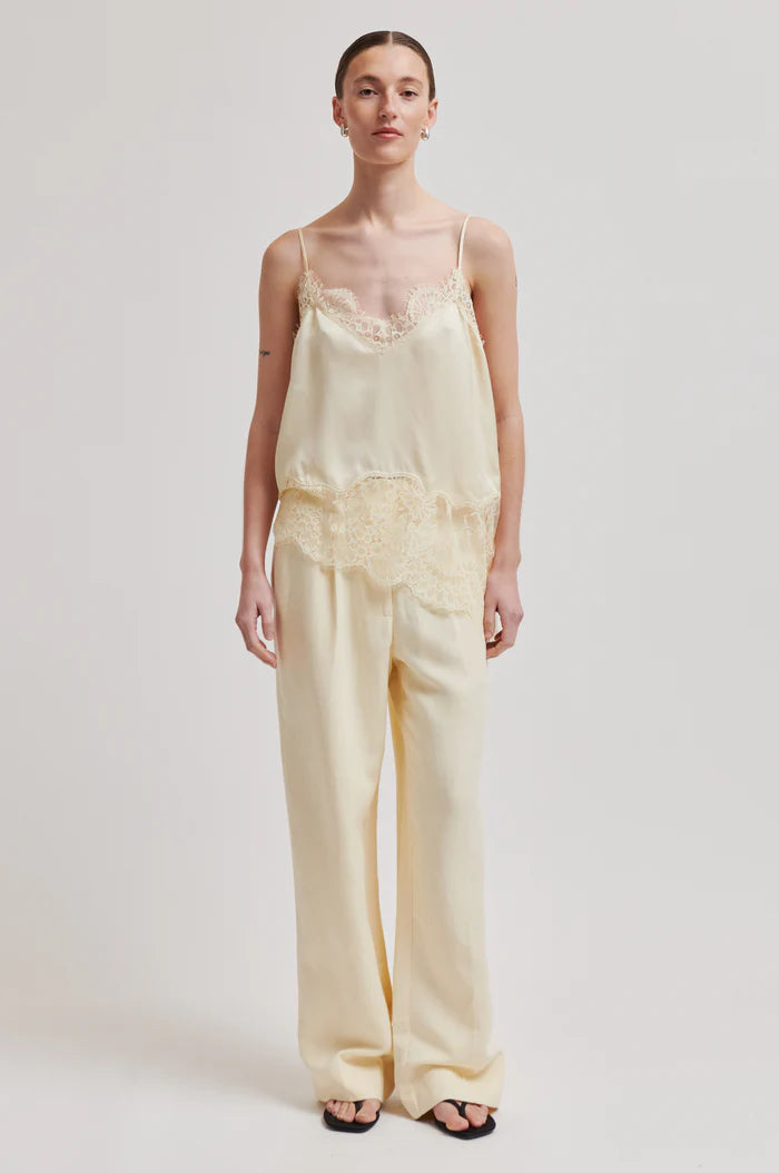 Second Female Top - Wilina Strop Top i Alabaster Gleam