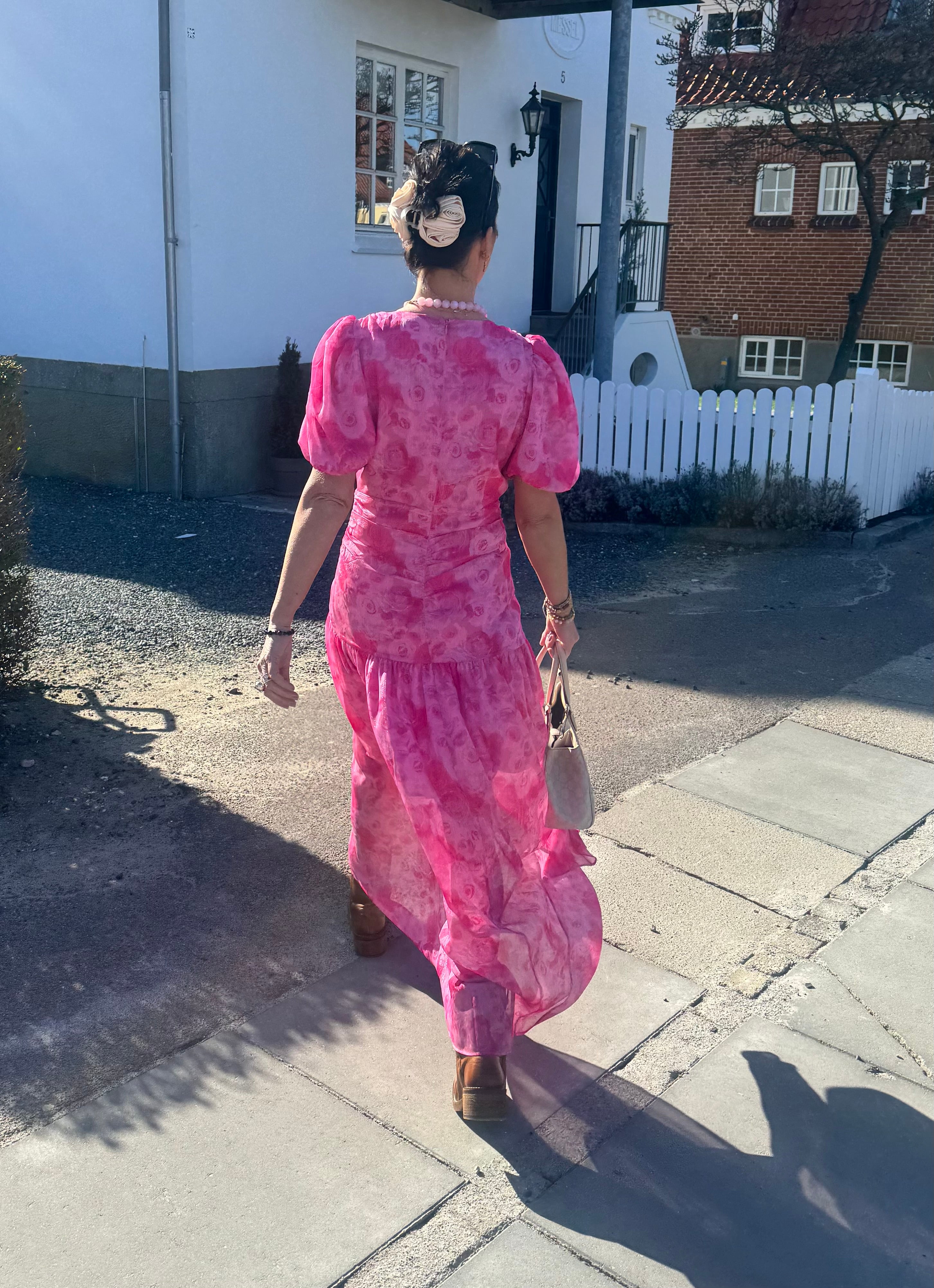 CRÁS Kjole - ElaineCras Kjole i Pink Rosegarden