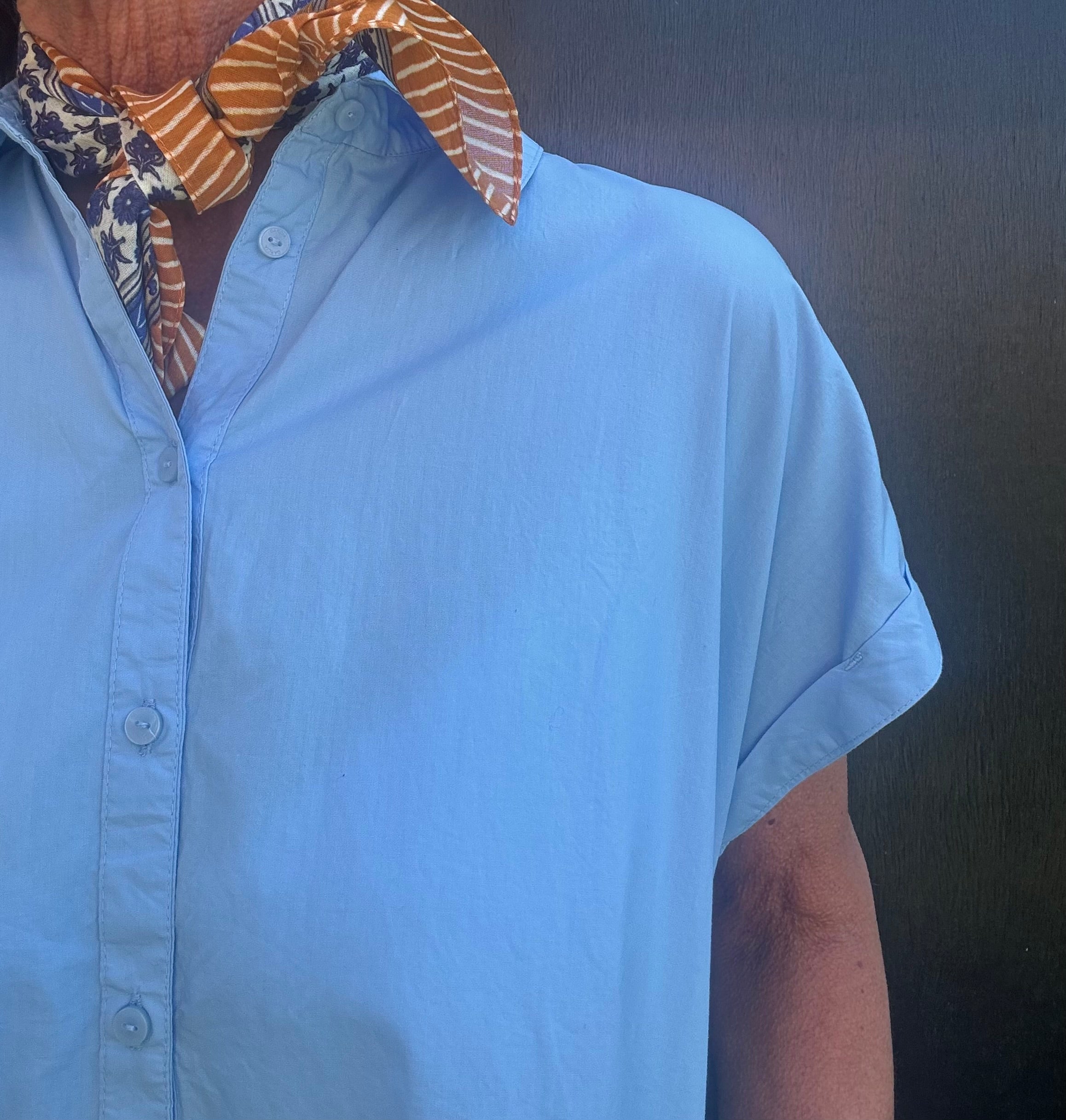 Garcia Kjole - 50082 Skjorte Kjole i Blue Wave