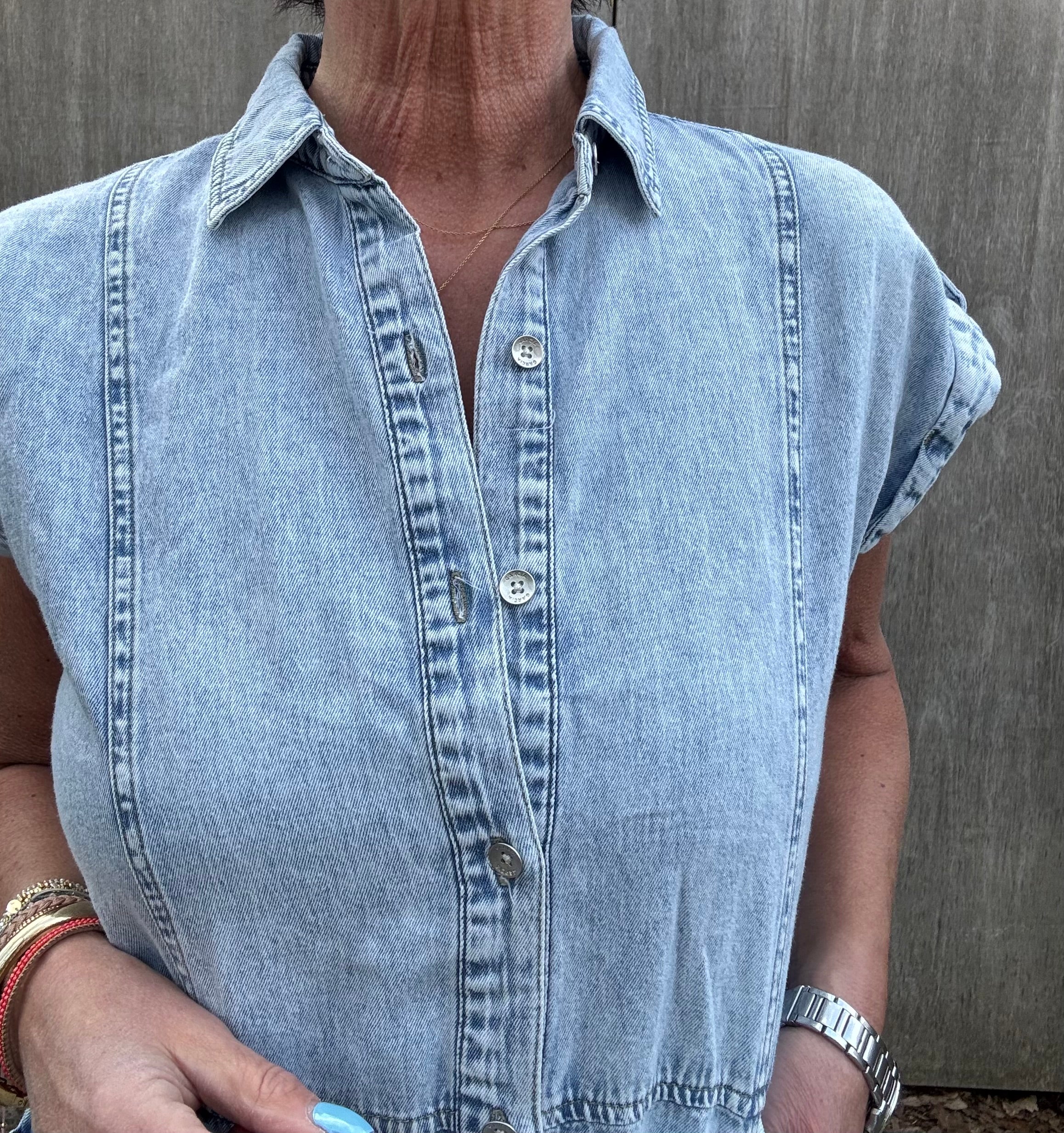 Garcia Kjole - 50284 Denim Kjole i Medium Used Denim