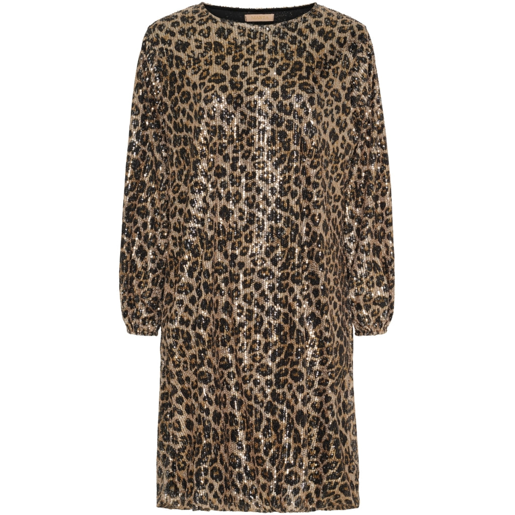 MARTA du château Kjole - MdcBeline Paillet Kjole i Leopard Print
